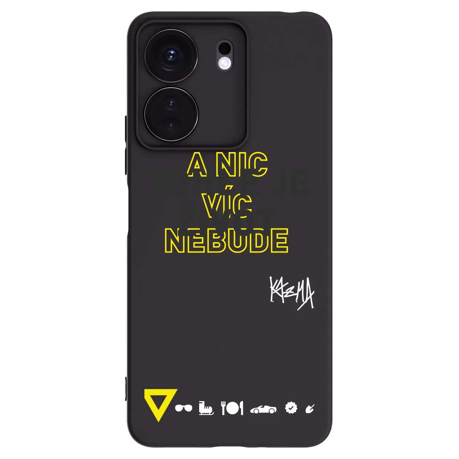 Picasee silikónový čierny obal pre Xiaomi Redmi 13C 4G - Kazma - TOHLE JE ŽIVOT A NIC VÍC NEBUDE