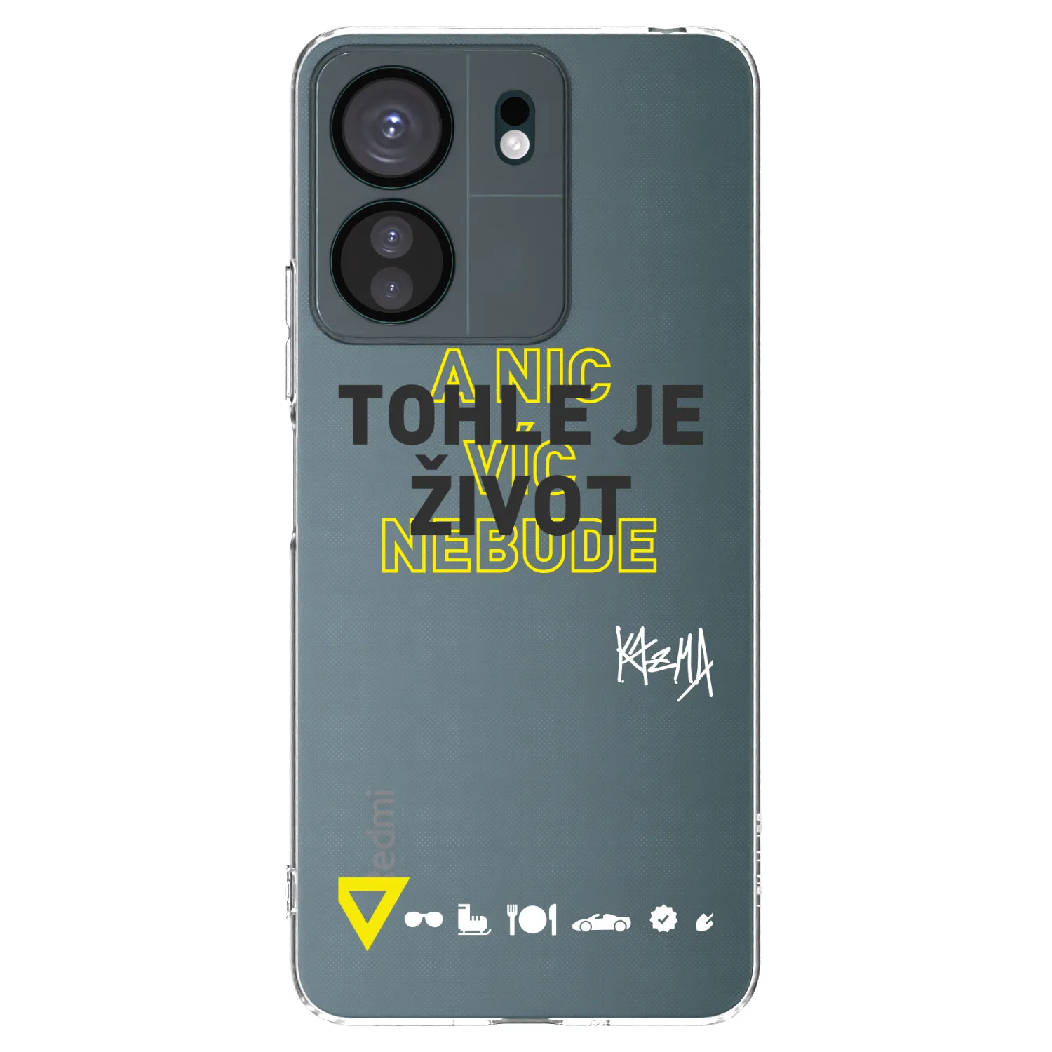 Picasee silikónový prehľadný obal pre Xiaomi Redmi 13C 4G - Kazma - TOHLE JE ŽIVOT A NIC VÍC NEBUDE