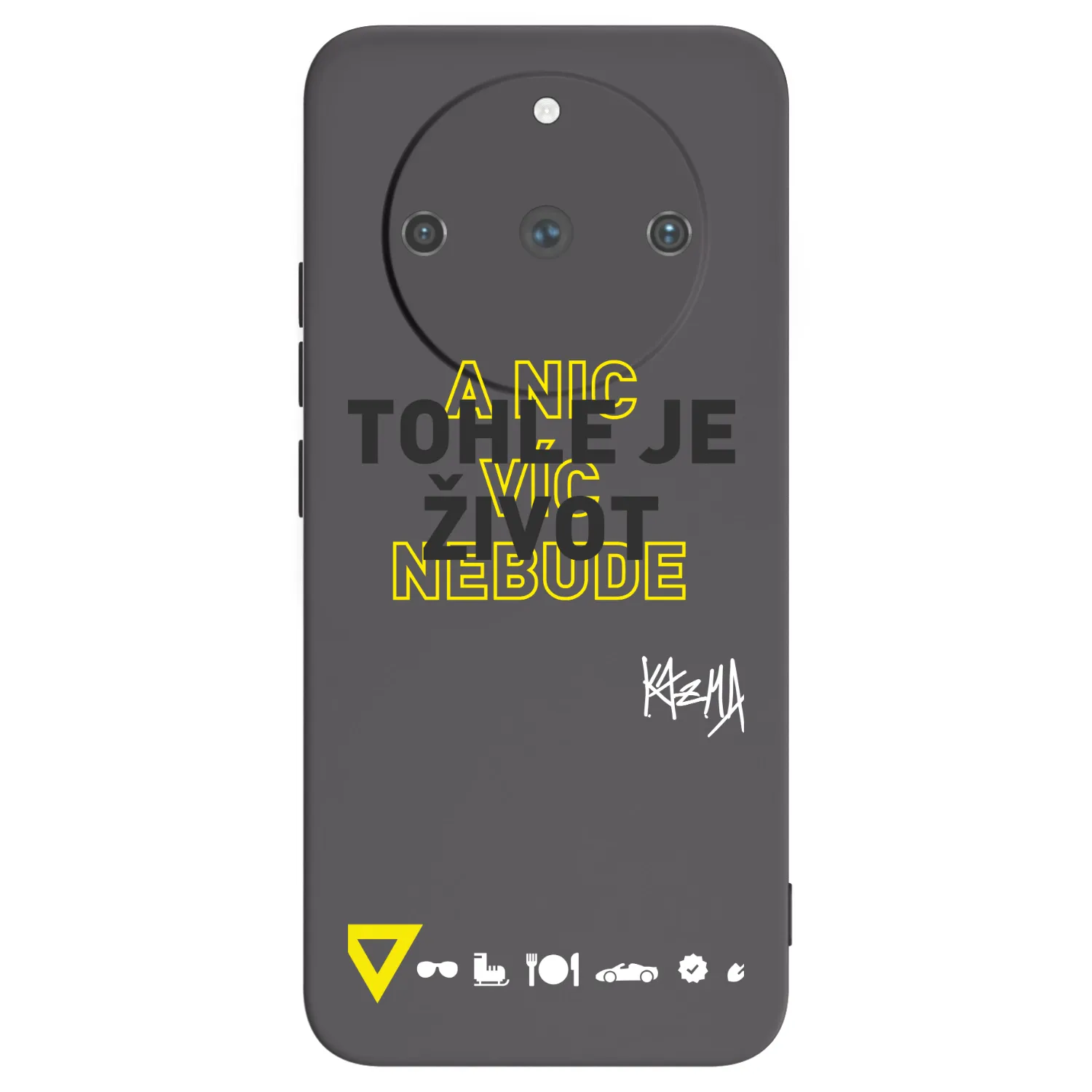 Picasee silikónový čierny obal pre Realme 11 Pro+ - Kazma - TOHLE JE ŽIVOT A NIC VÍC NEBUDE