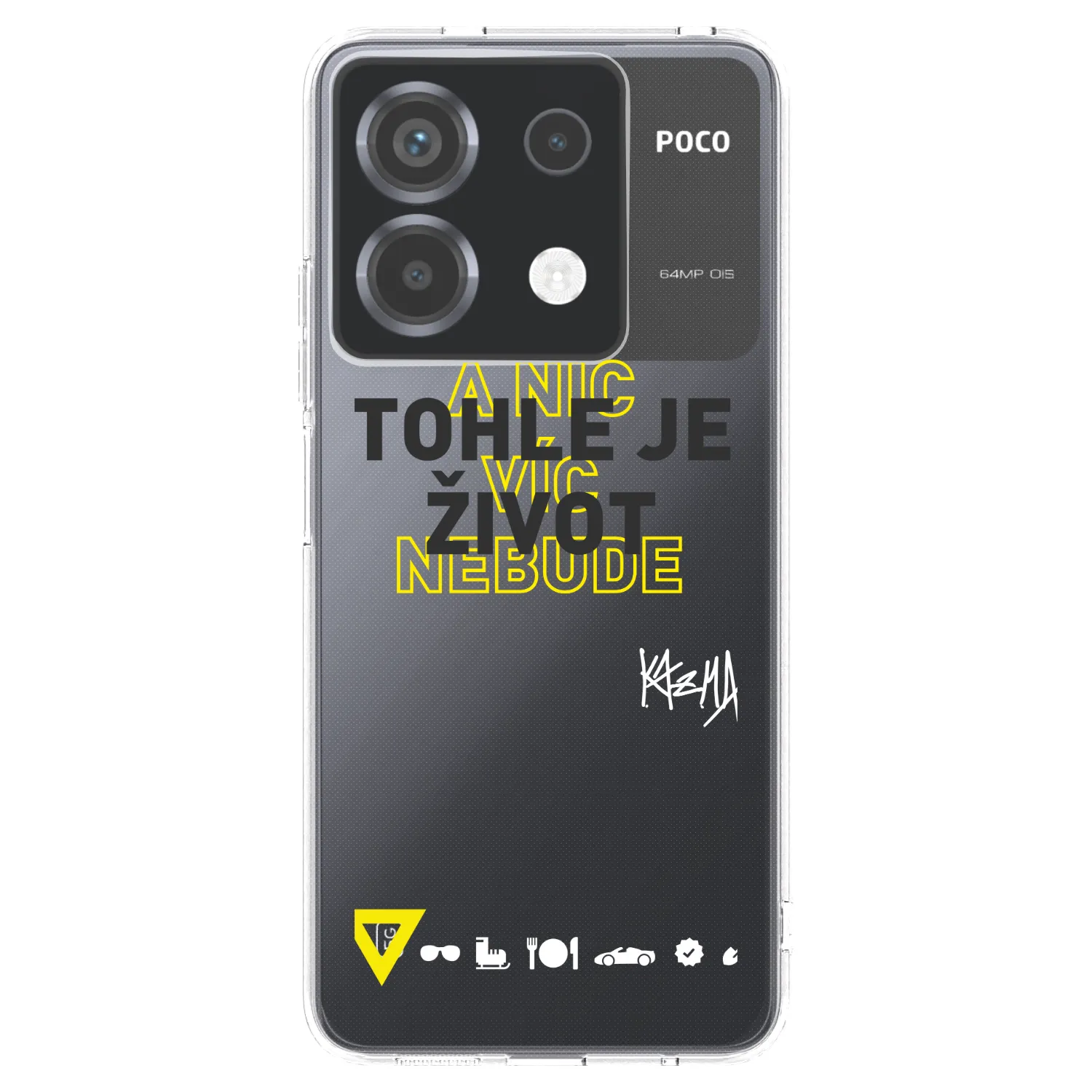 Picasee silikónový prehľadný obal pre Xiaomi Poco X6 - Kazma - TOHLE JE ŽIVOT A NIC VÍC NEBUDE