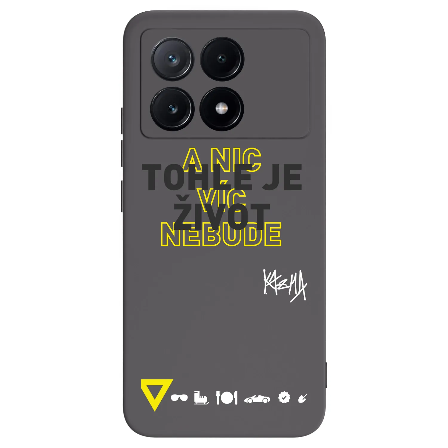 Picasee silikónový čierny obal pre Xiaomi Poco X6 Pro - Kazma - TOHLE JE ŽIVOT A NIC VÍC NEBUDE