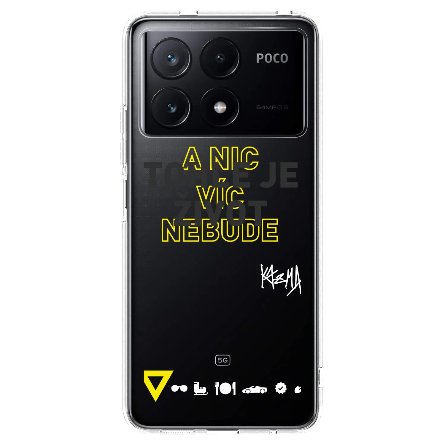 Picasee silikónový prehľadný obal pre Xiaomi Poco X6 Pro - Kazma - TOHLE JE ŽIVOT A NIC VÍC NEBUDE