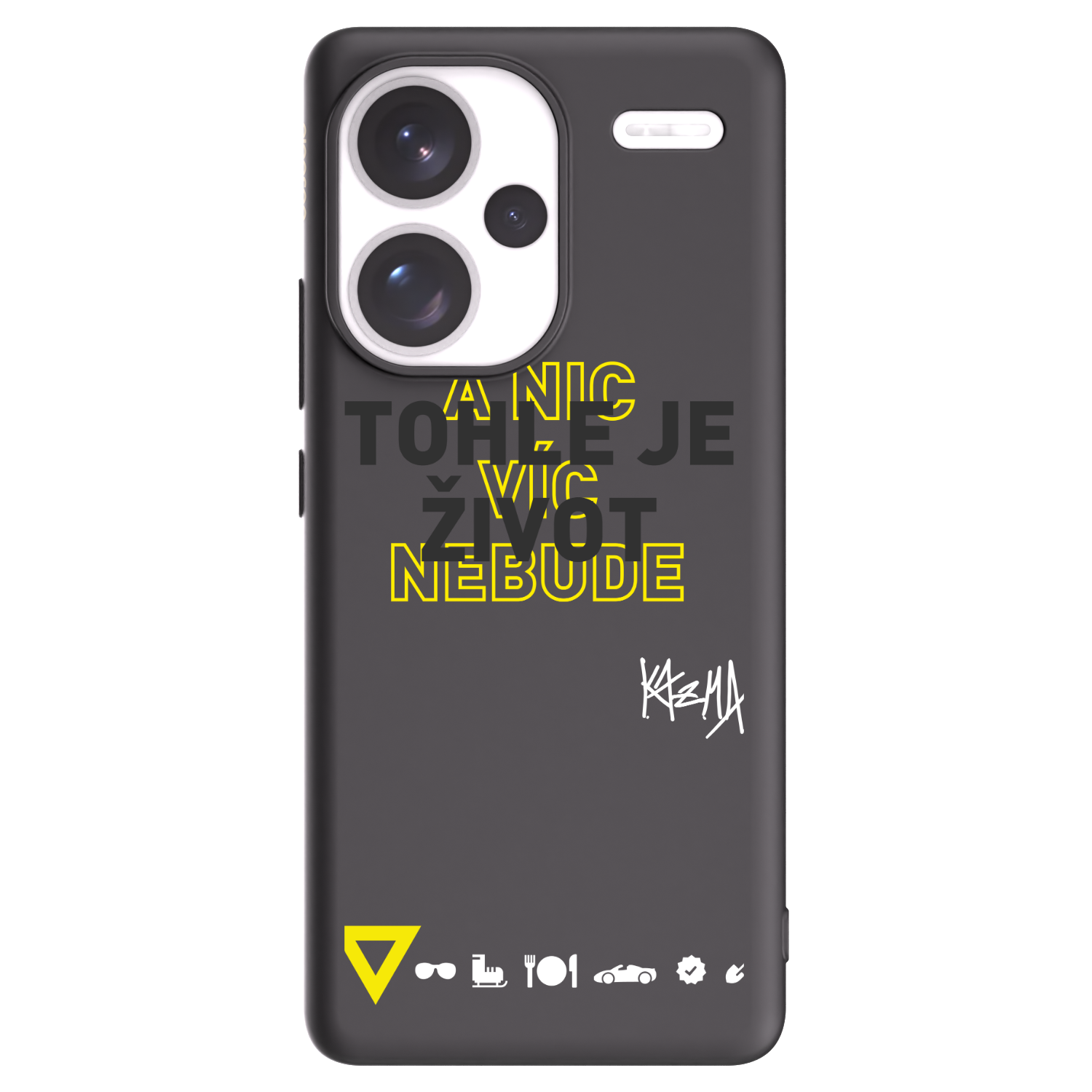 Picasee silikónový čierny obal pre Xiaomi Redmi Note 13 Pro+ 5G - Kazma - TOHLE JE ŽIVOT A NIC VÍC NEBUDE