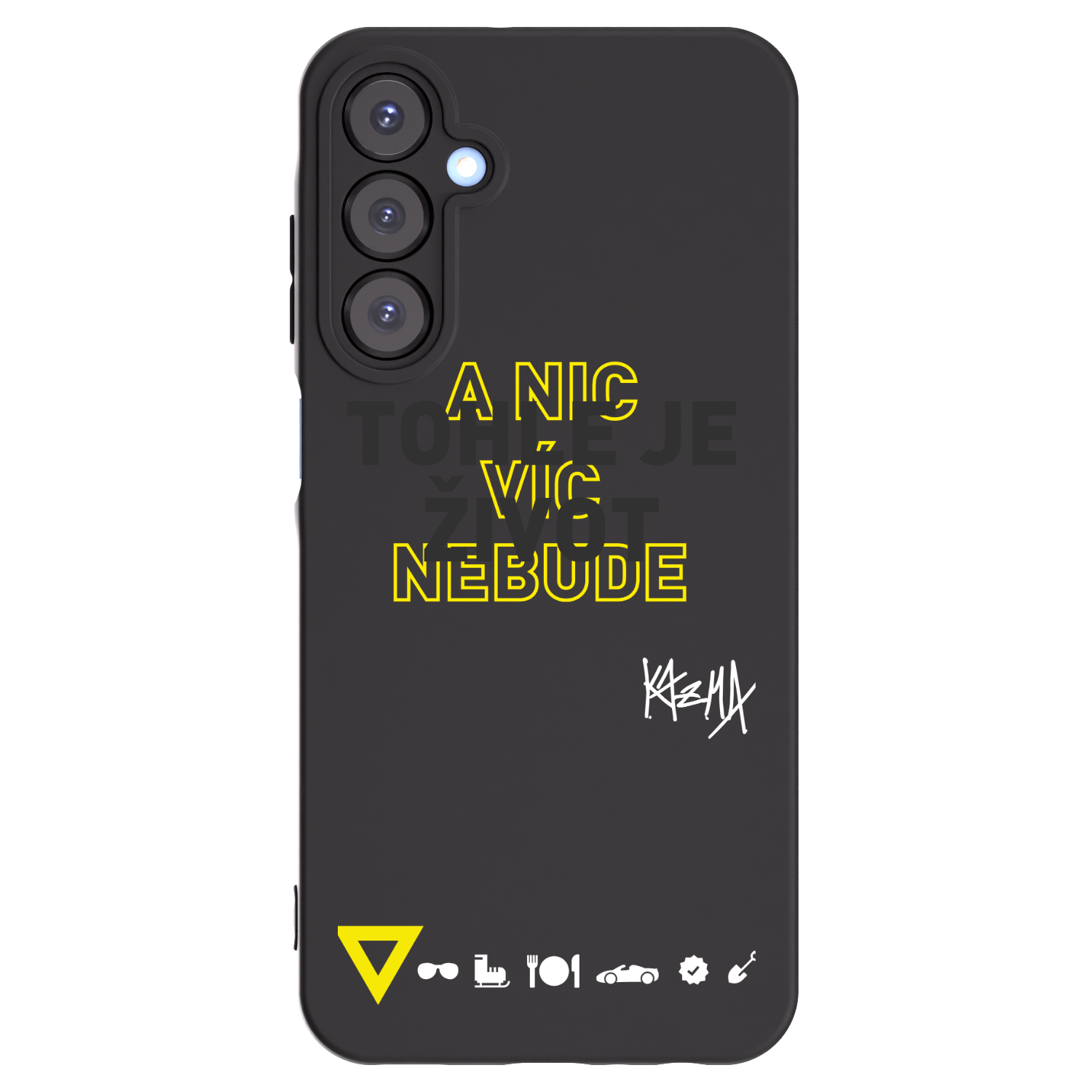 Picasee silikónový čierny obal pre Samsung Galaxy A25 A256B 5G - Kazma - TOHLE JE ŽIVOT A NIC VÍC NEBUDE