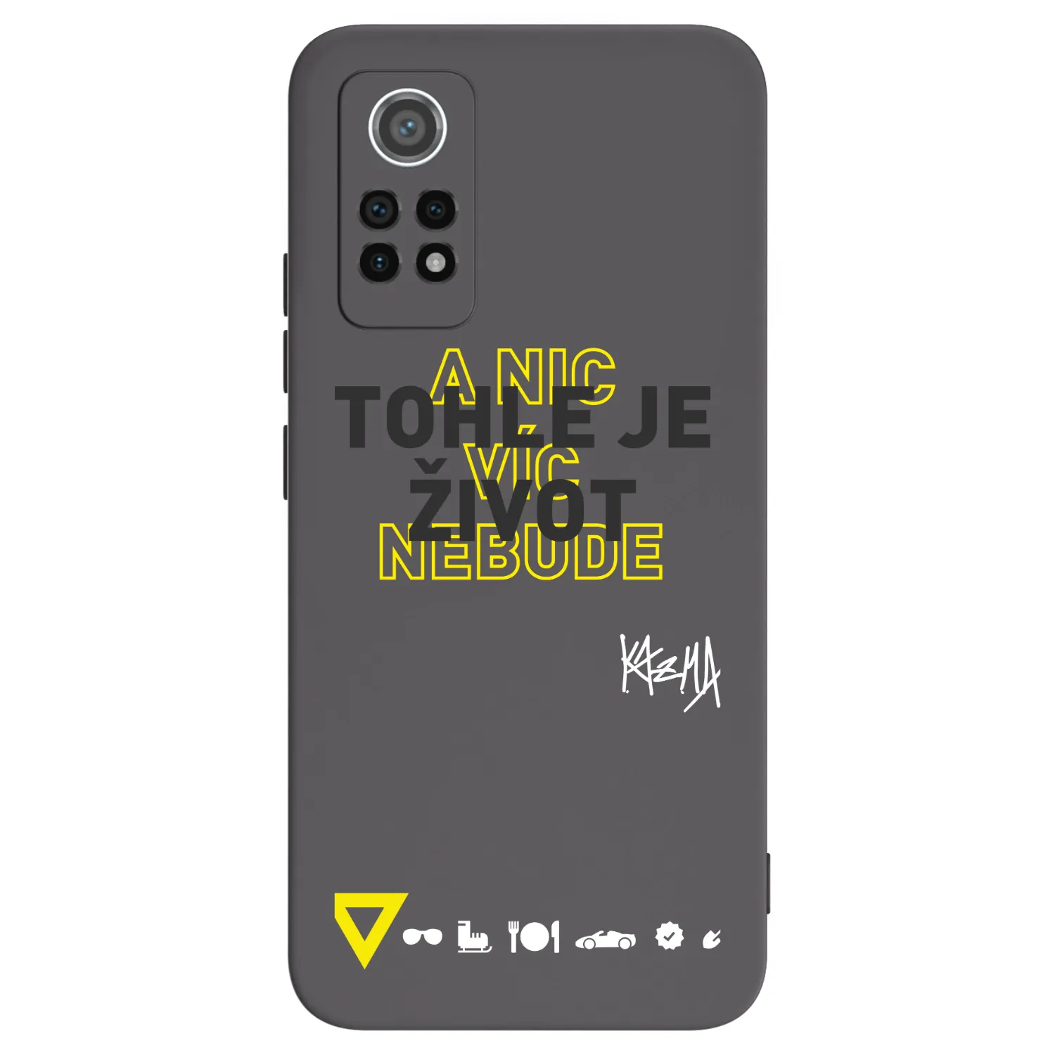 Picasee silikónový čierny obal pre Xiaomi Redmi Note 12 Pro 4G - Kazma - TOHLE JE ŽIVOT A NIC VÍC NEBUDE