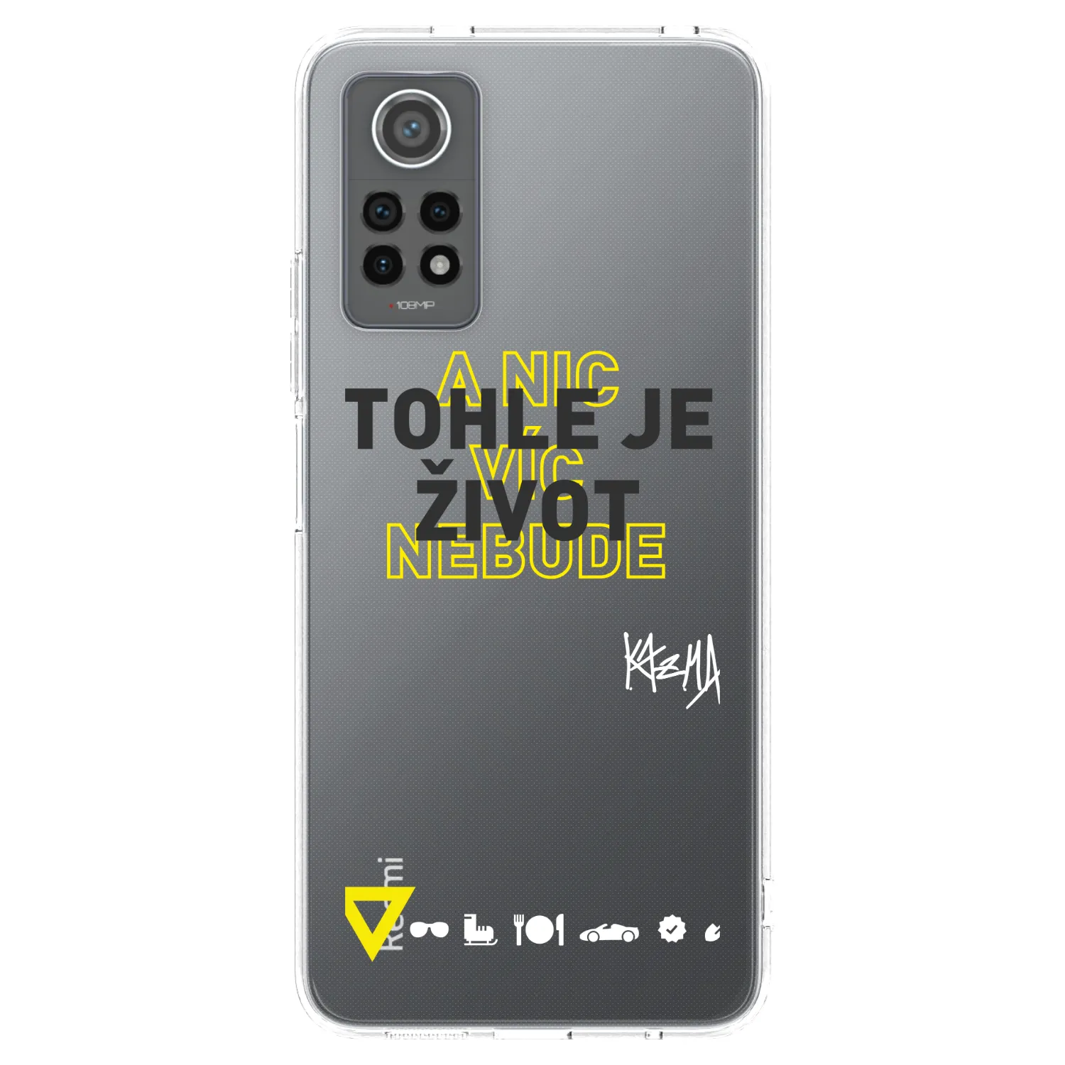 Picasee silikónový prehľadný obal pre Xiaomi Redmi Note 12 Pro 4G - Kazma - TOHLE JE ŽIVOT A NIC VÍC NEBUDE