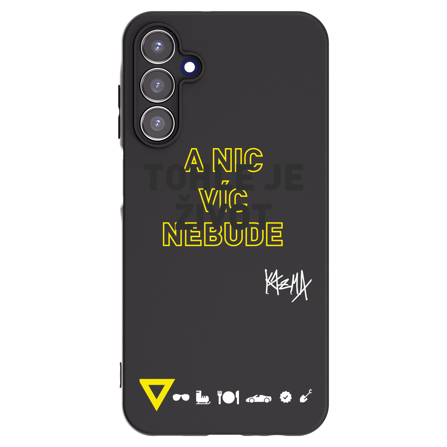 Picasee silikónový čierny obal pre Samsung Galaxy A15 A156B 5G - Kazma - TOHLE JE ŽIVOT A NIC VÍC NEBUDE