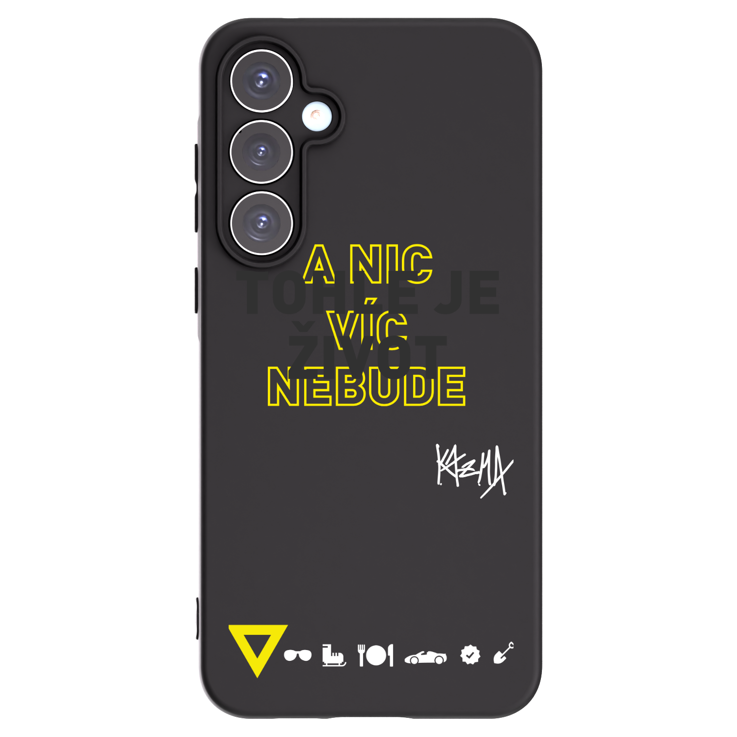 Picasee silikónový čierny obal pre Samsung Galaxy A55 5G A556B - Kazma - TOHLE JE ŽIVOT A NIC VÍC NEBUDE