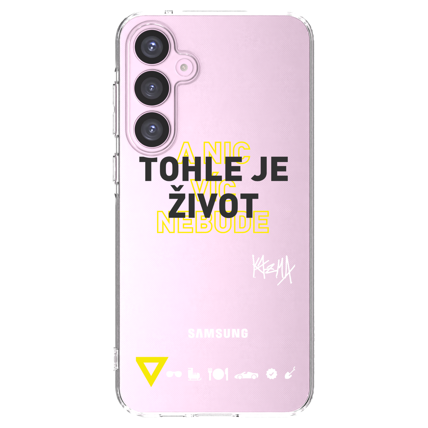Picasee silikónový prehľadný obal pre Samsung Galaxy A55 5G A556B - Kazma - TOHLE JE ŽIVOT A NIC VÍC NEBUDE