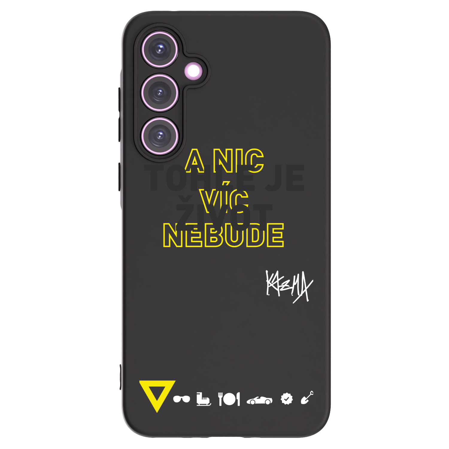 Picasee silikónový čierny obal pre Samsung Galaxy A35 5G A356B - Kazma - TOHLE JE ŽIVOT A NIC VÍC NEBUDE