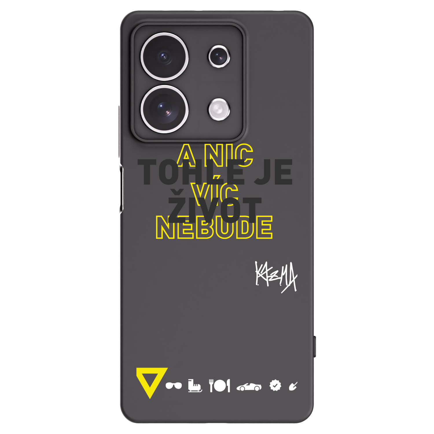 Picasee silikónový čierny obal pre Xiaomi Redmi Note 13 4G - Kazma - TOHLE JE ŽIVOT A NIC VÍC NEBUDE