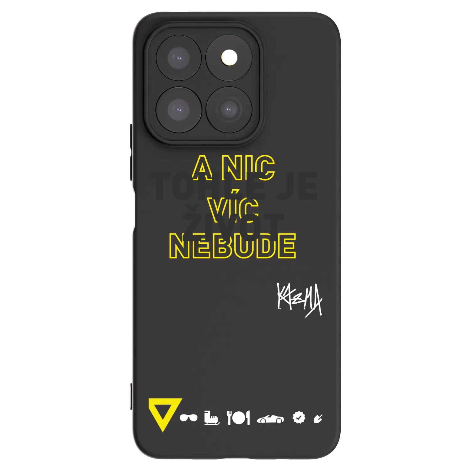 Picasee silikónový čierny obal pre Honor X8b - Kazma - TOHLE JE ŽIVOT A NIC VÍC NEBUDE