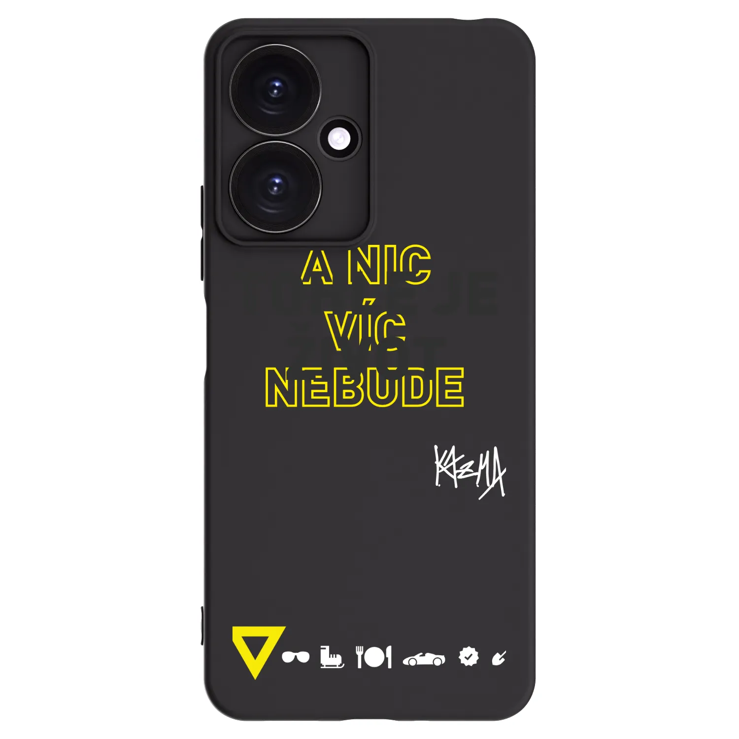 Picasee silikónový čierny obal pre Xiaomi Redmi 13C 5G - Kazma - TOHLE JE ŽIVOT A NIC VÍC NEBUDE
