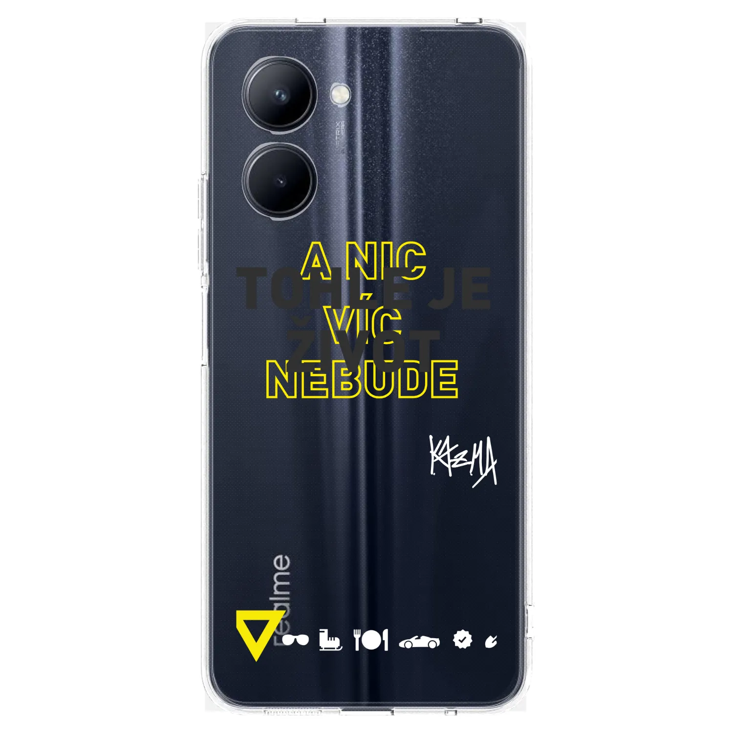 Picasee silikónový prehľadný obal pre Realme C33 (2023) - Kazma - TOHLE JE ŽIVOT A NIC VÍC NEBUDE