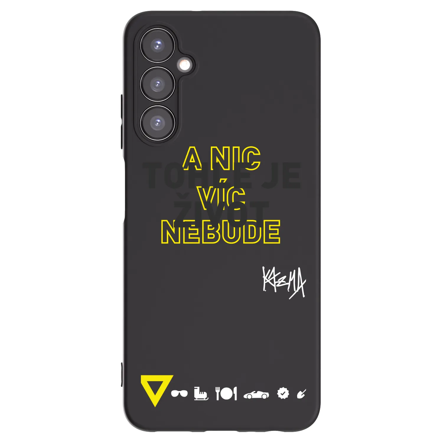 Picasee silikónový čierny obal pre Samsung Galaxy A05s A057G - Kazma - TOHLE JE ŽIVOT A NIC VÍC NEBUDE