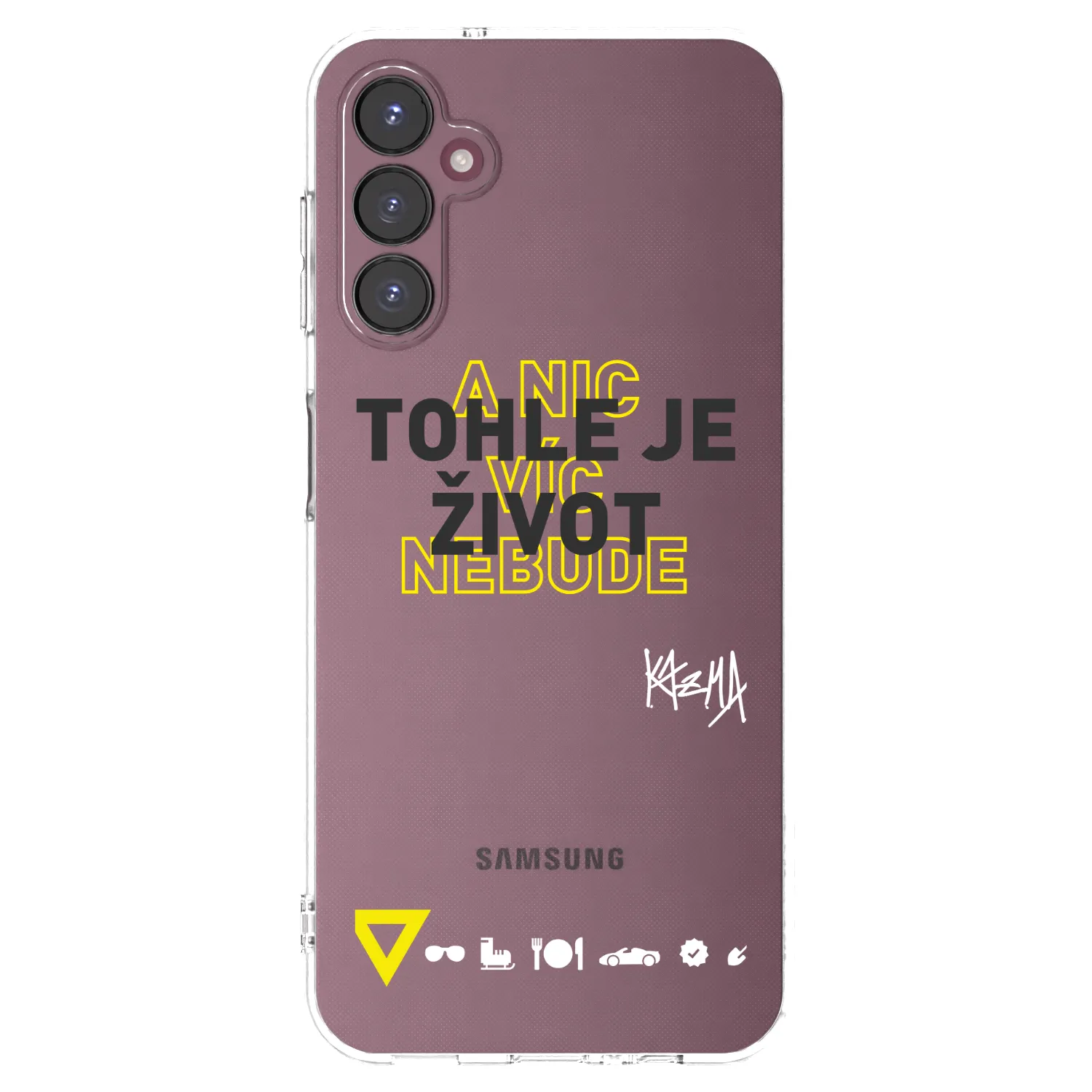 Picasee silikónový prehľadný obal pre Samsung Galaxy A05s A057G - Kazma - TOHLE JE ŽIVOT A NIC VÍC NEBUDE