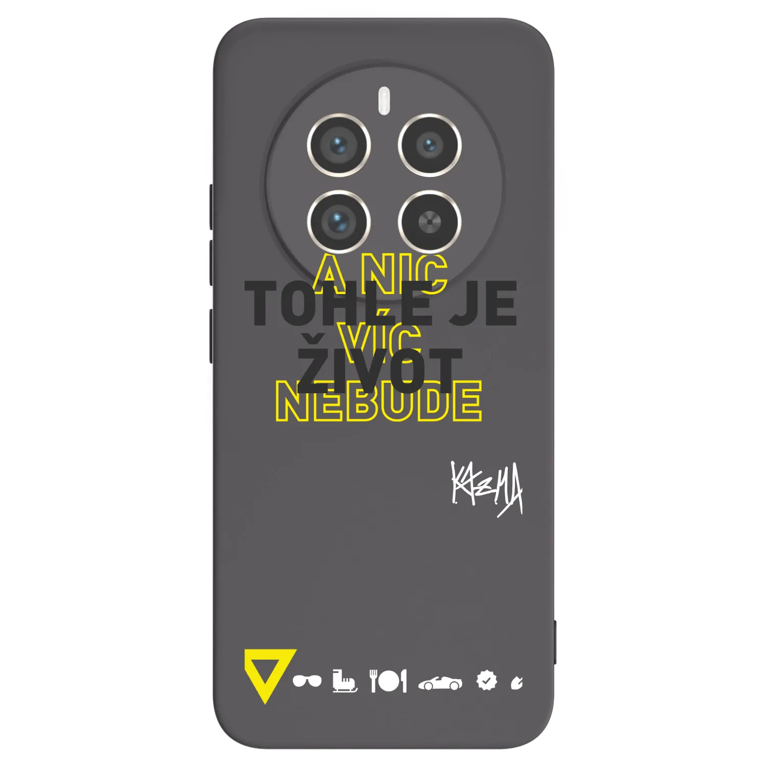 Picasee silikónový čierny obal pre Realme 12 Pro 5G - Kazma - TOHLE JE ŽIVOT A NIC VÍC NEBUDE