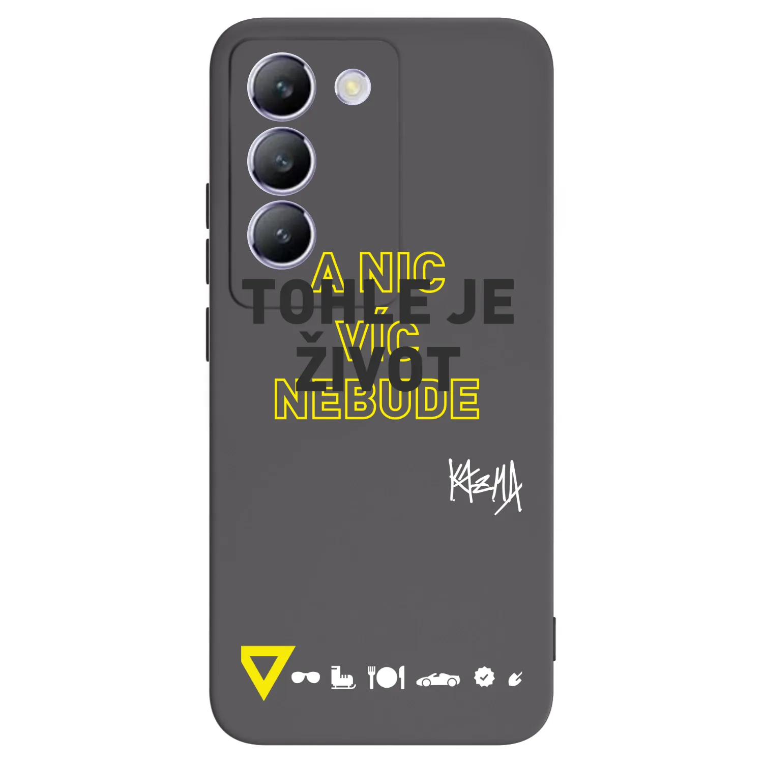 Picasee silikónový čierny obal pre Vivo V40 SE 5G - Kazma - TOHLE JE ŽIVOT A NIC VÍC NEBUDE