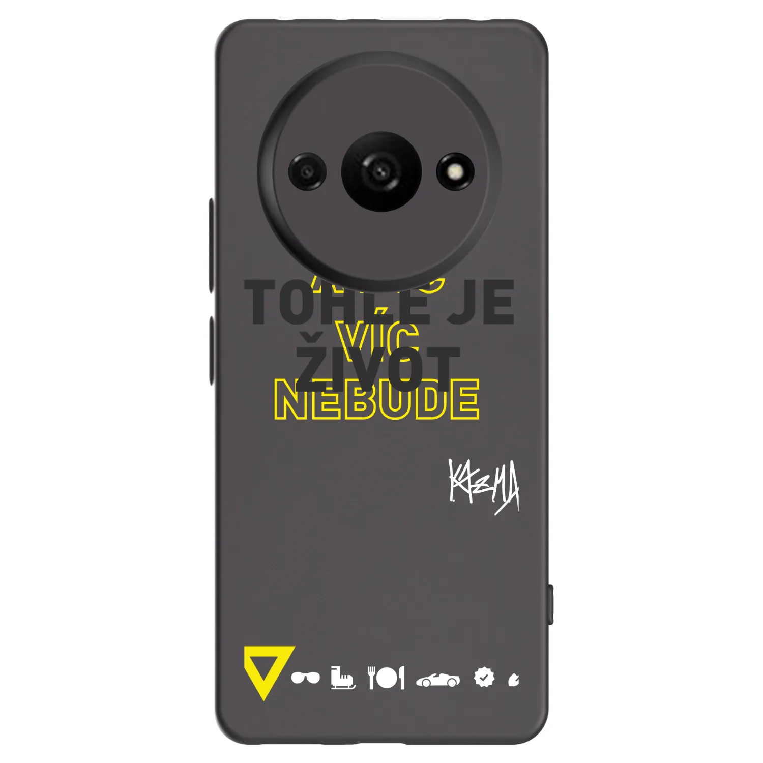 Picasee silikónový čierny obal pre Xiaomi Redmi A3 - Kazma - TOHLE JE ŽIVOT A NIC VÍC NEBUDE