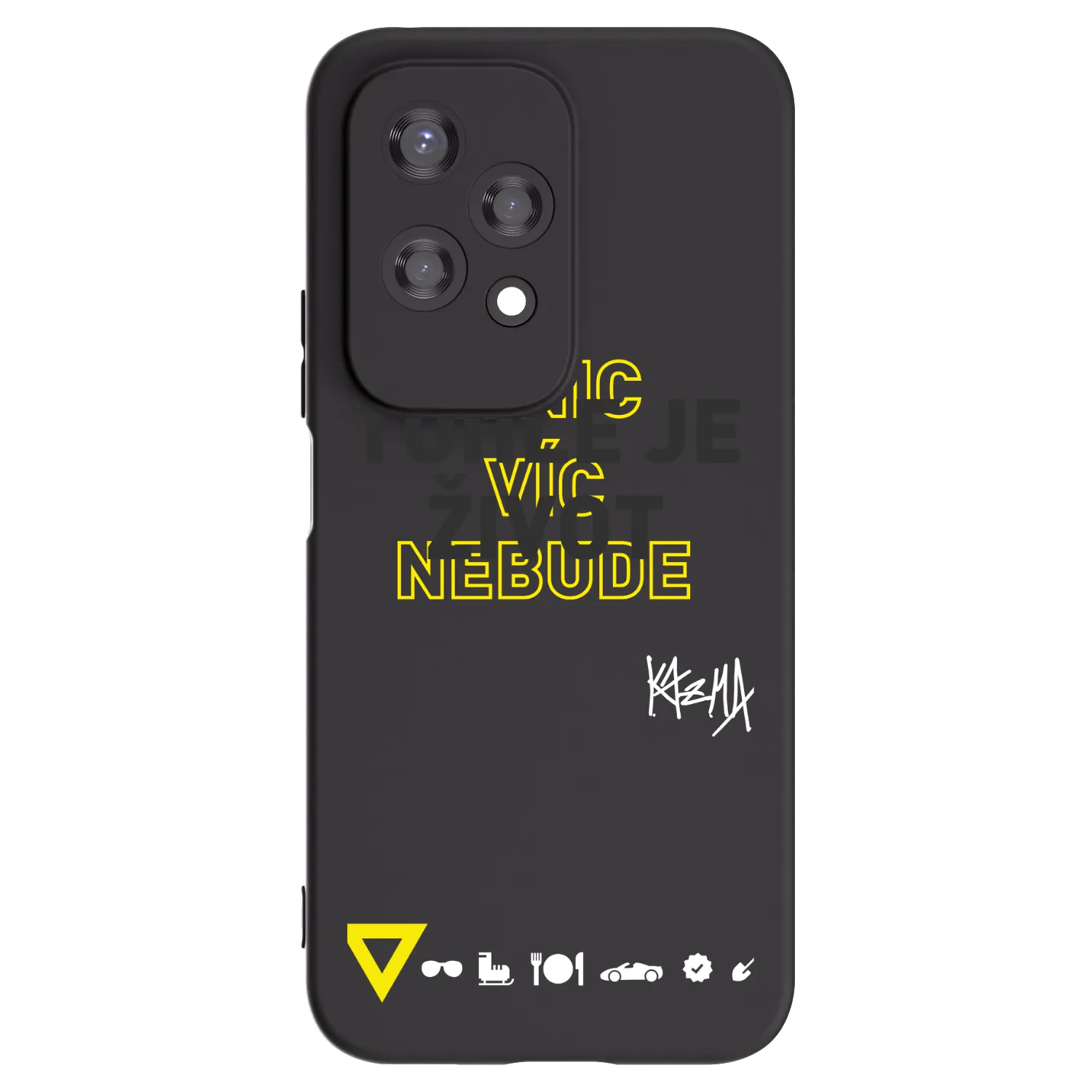 Silikónový čierny obal pre Honor 200 Lite - Kazma - TOHLE JE ŽIVOT A NIC VÍC NEBUDE