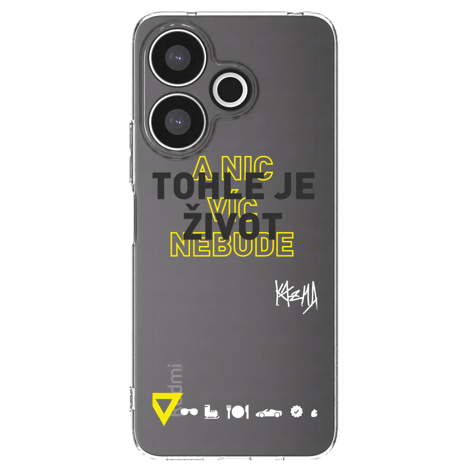 Picasee silikónový prehľadný obal pre Xiaomi Redmi 13 4G - Kazma - TOHLE JE ŽIVOT A NIC VÍC NEBUDE
