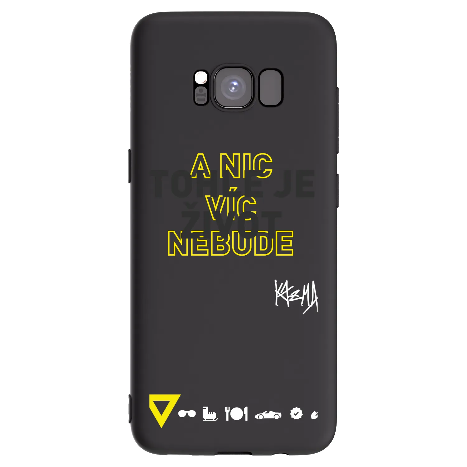 Picasee silikónový čierny obal pre Samsung Galaxy S8 G950F - Kazma - TOHLE JE ŽIVOT A NIC VÍC NEBUDE