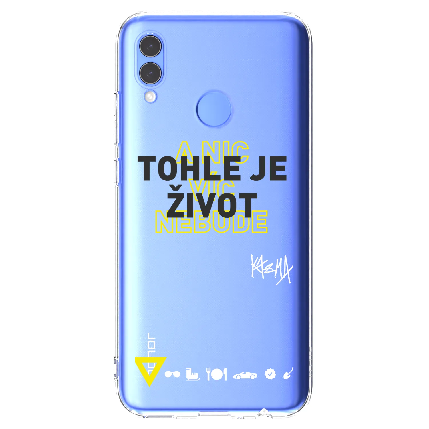 Picasee silikónový prehľadný obal pre Huawei P Smart 2019 - Kazma - TOHLE JE ŽIVOT A NIC VÍC NEBUDE