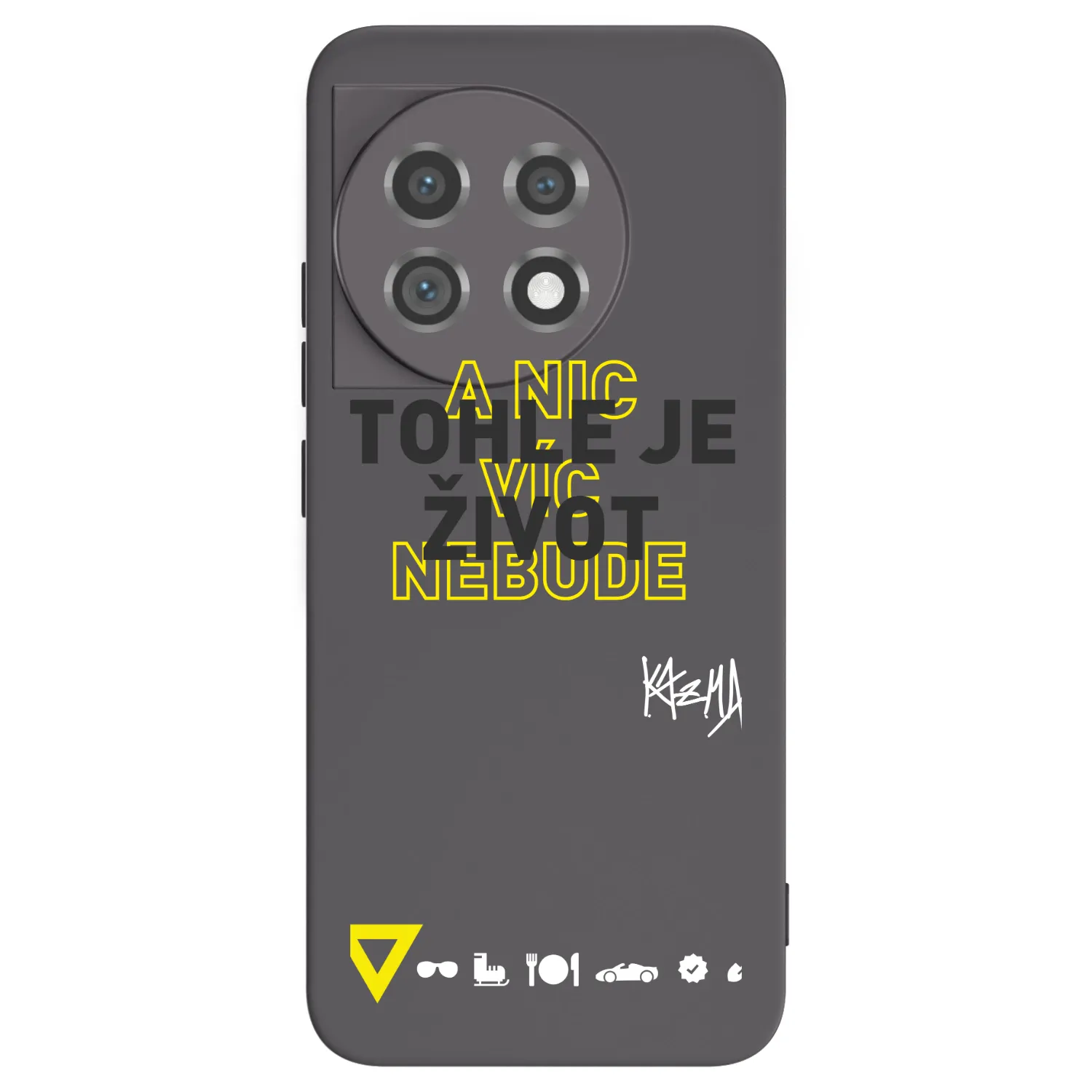 Picasee silikónový čierny obal pre OnePlus 11 5G - Kazma - TOHLE JE ŽIVOT A NIC VÍC NEBUDE