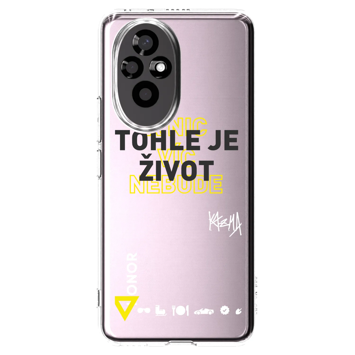 Picasee silikónový prehľadný obal pre Honor 200 Pro 5G - Kazma - TOHLE JE ŽIVOT A NIC VÍC NEBUDE