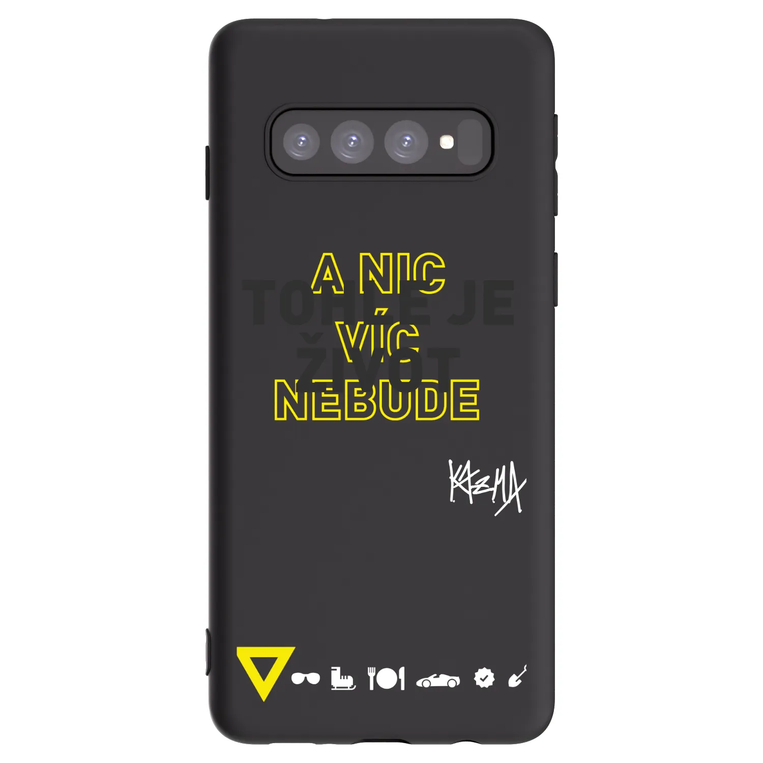 Picasee silikónový čierny obal pre Samsung Galaxy S10 G973 - Kazma - TOHLE JE ŽIVOT A NIC VÍC NEBUDE