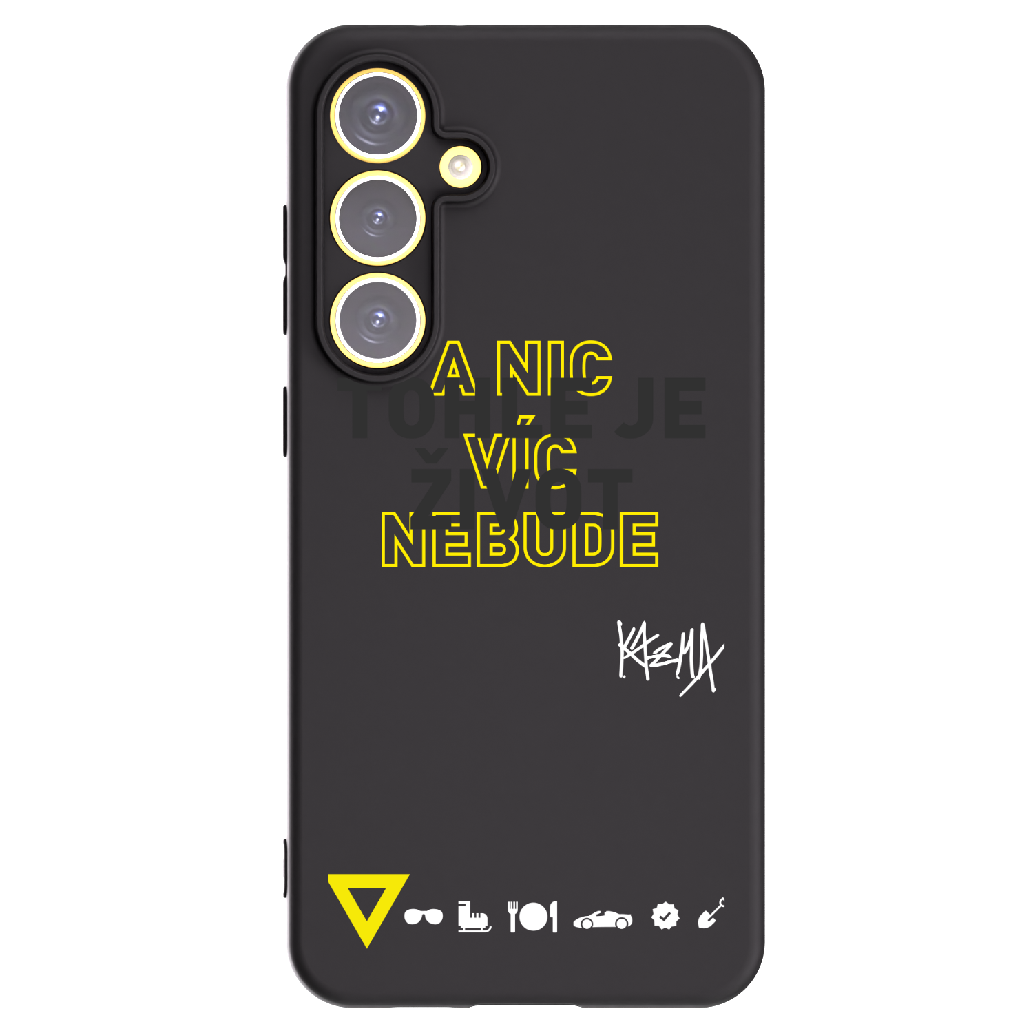 Picasee silikónový čierny obal pre Samsung Galaxy S24 FE S721B - Kazma - TOHLE JE ŽIVOT A NIC VÍC NEBUDE