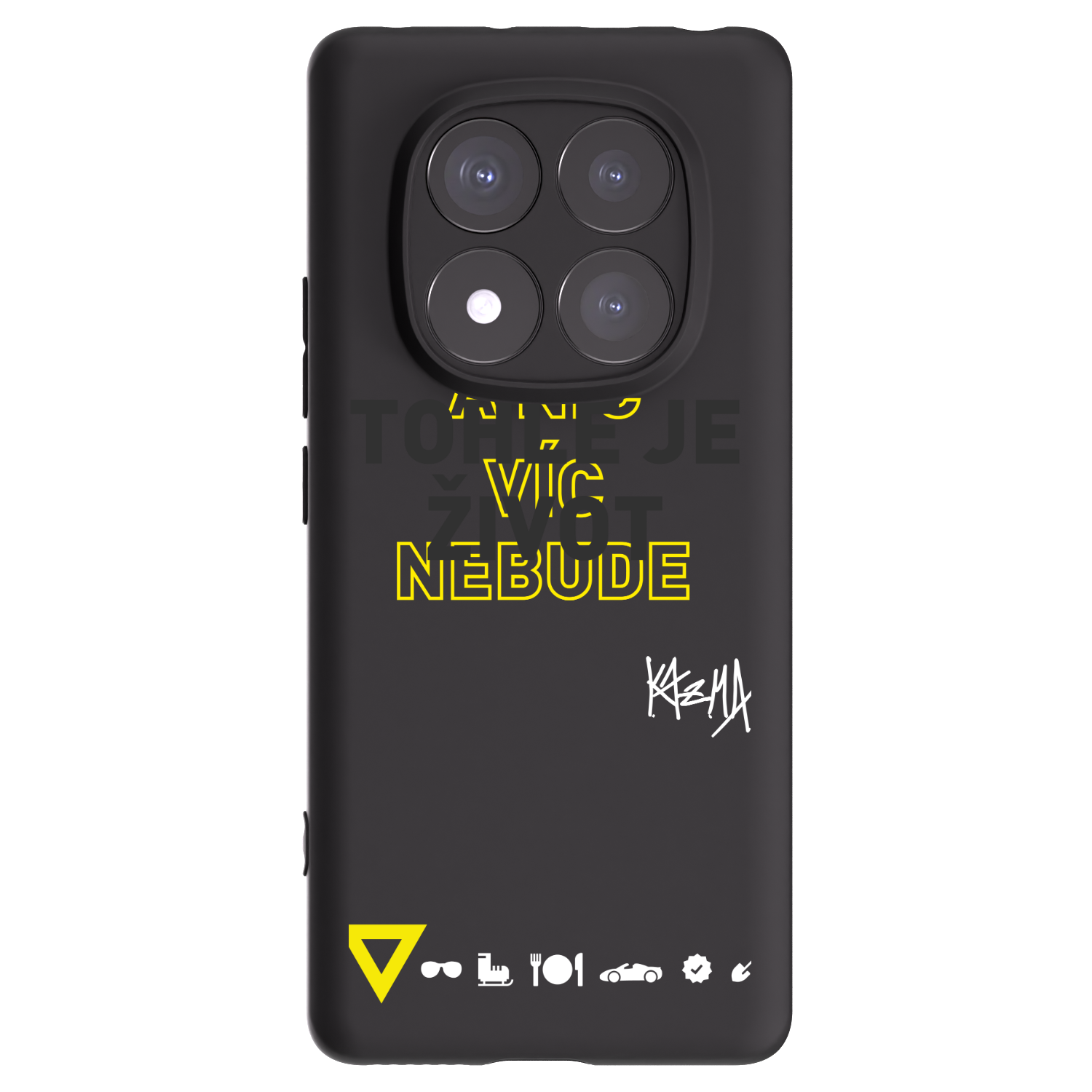 Picasee silikónový čierny obal pre Xiaomi Redmi Note 14 Pro+ 5G - Kazma - TOHLE JE ŽIVOT A NIC VÍC NEBUDE