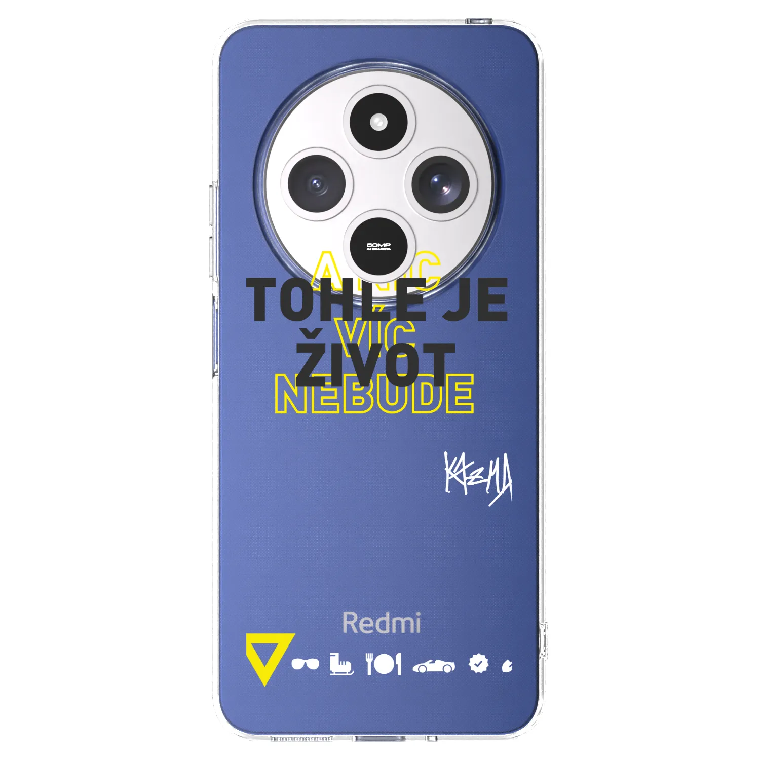 Picasee silikónový prehľadný obal pre Xiaomi Redmi 14C - Kazma - TOHLE JE ŽIVOT A NIC VÍC NEBUDE