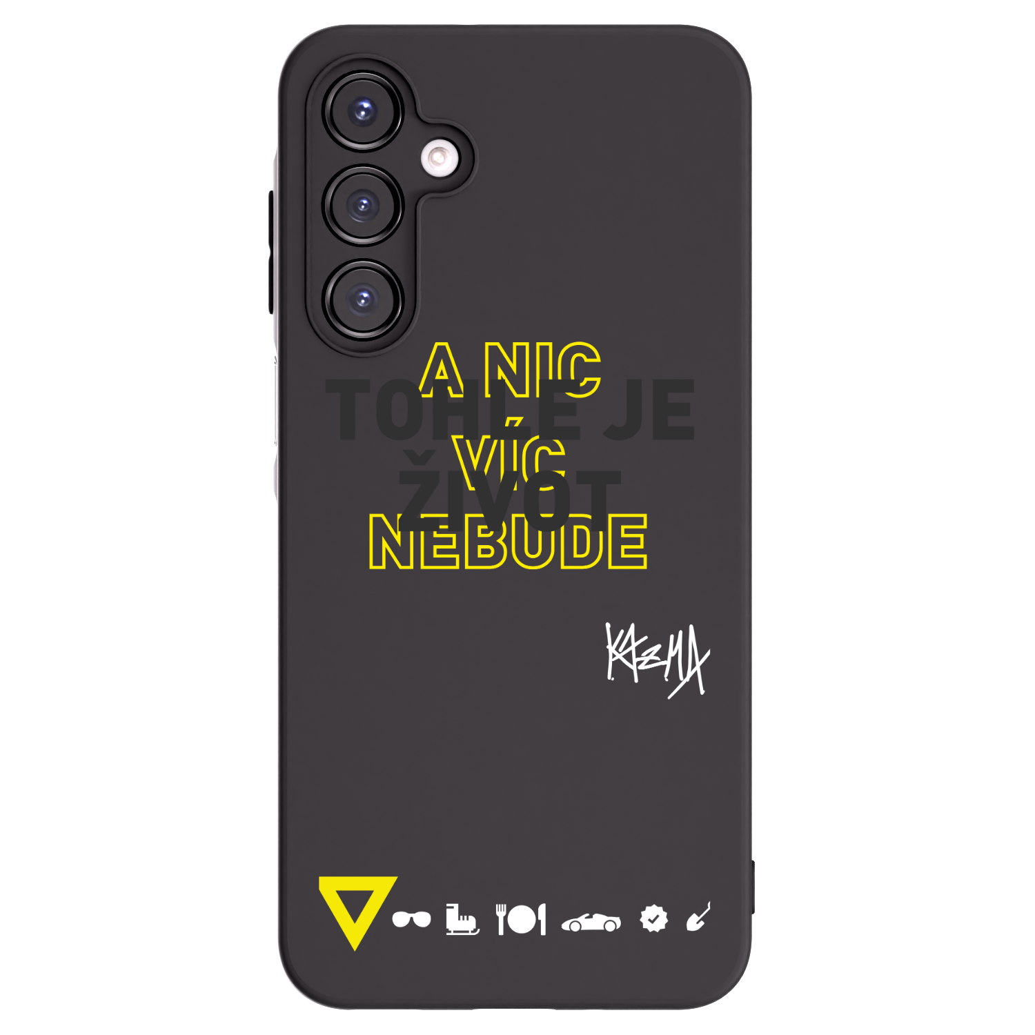 Picasee silikónový čierny obal pre Samsung Galaxy A16 5G - Kazma - TOHLE JE ŽIVOT A NIC VÍC NEBUDE