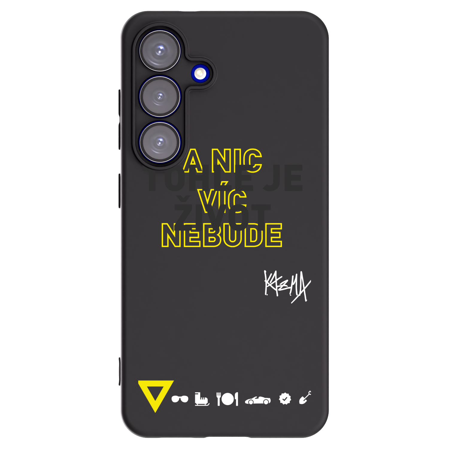 Picasee silikónový čierny obal pre Samsung Galaxy S25 5G - Kazma - TOHLE JE ŽIVOT A NIC VÍC NEBUDE