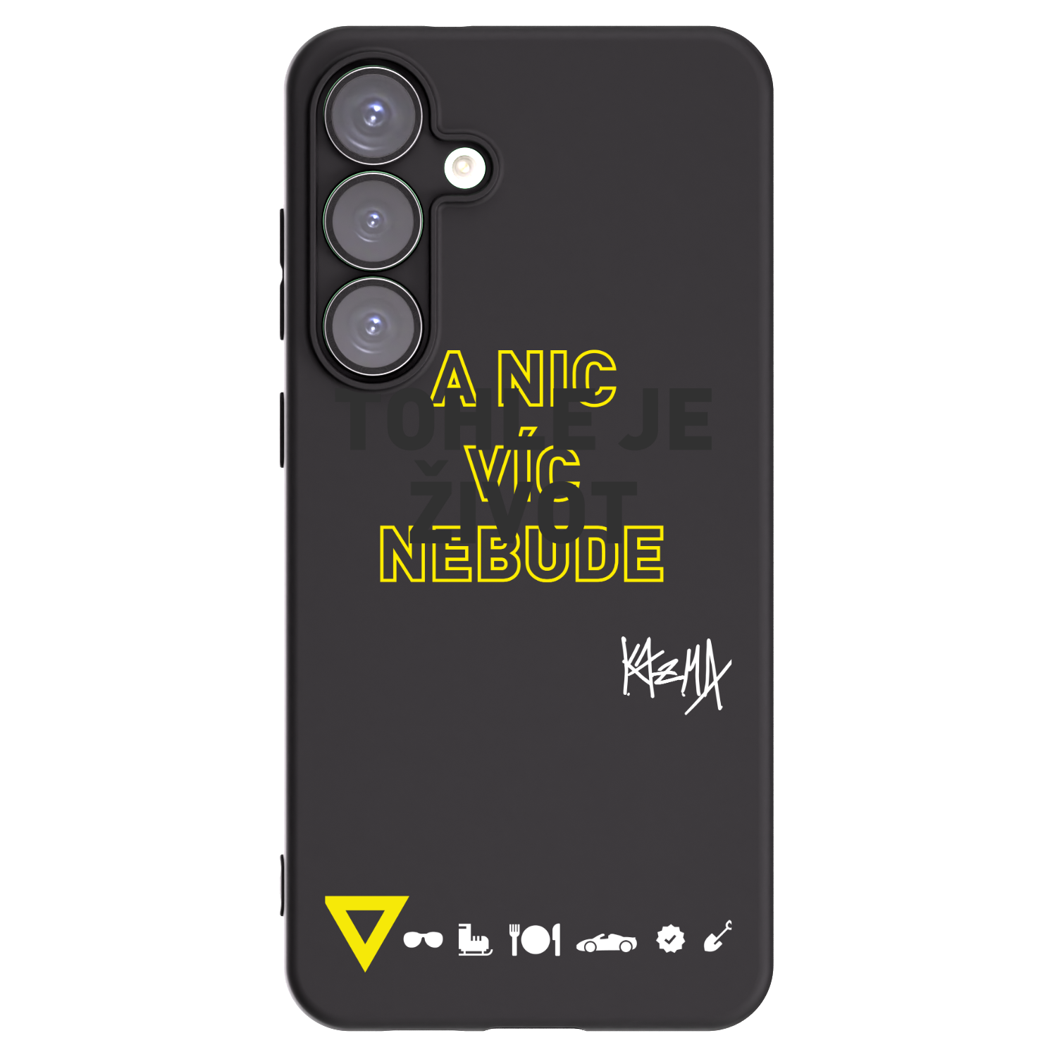 Picasee silikónový čierny obal pre Samsung Galaxy S25+ 5G - Kazma - TOHLE JE ŽIVOT A NIC VÍC NEBUDE