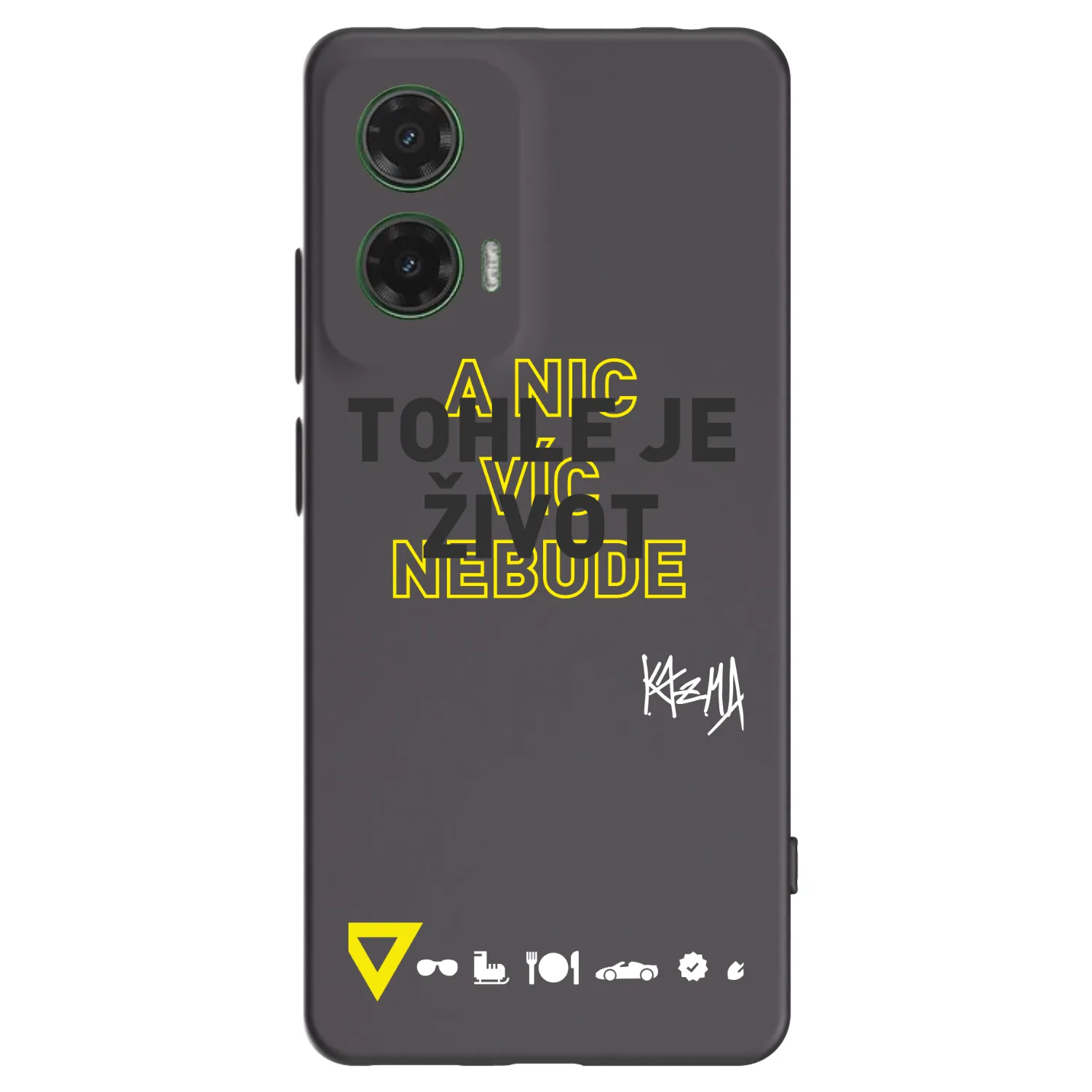 Picasee silikónový čierny obal pre Motorola Moto G35 5G - Kazma - TOHLE JE ŽIVOT A NIC VÍC NEBUDE