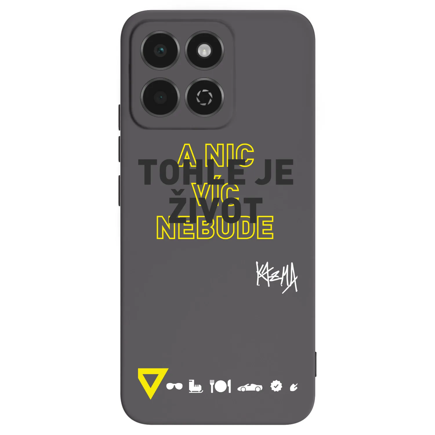 Picasee silikónový čierny obal pre Honor 200 Smart 5G - Kazma - TOHLE JE ŽIVOT A NIC VÍC NEBUDE