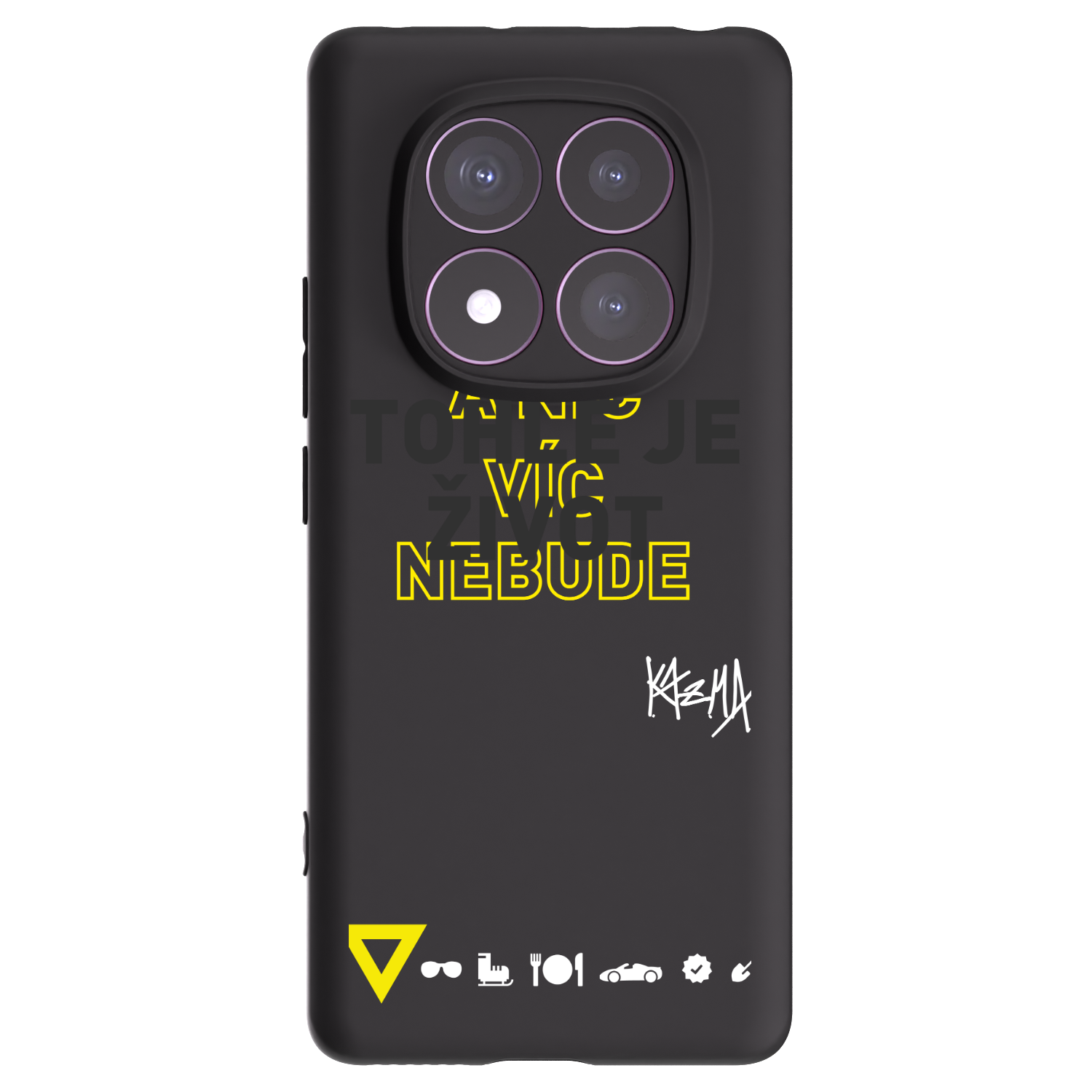 Silikónový čierny obal pre Xiaomi Redmi Note 14 Pro 4G - Kazma - TOHLE JE ŽIVOT A NIC VÍC NEBUDE