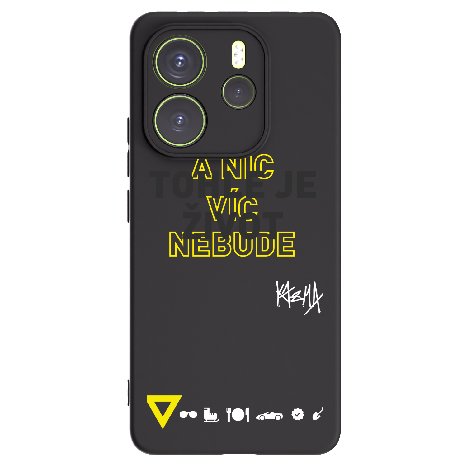 Picasee silikónový čierny obal pre Xiaomi Redmi Note 14 4G - Kazma - TOHLE JE ŽIVOT A NIC VÍC NEBUDE