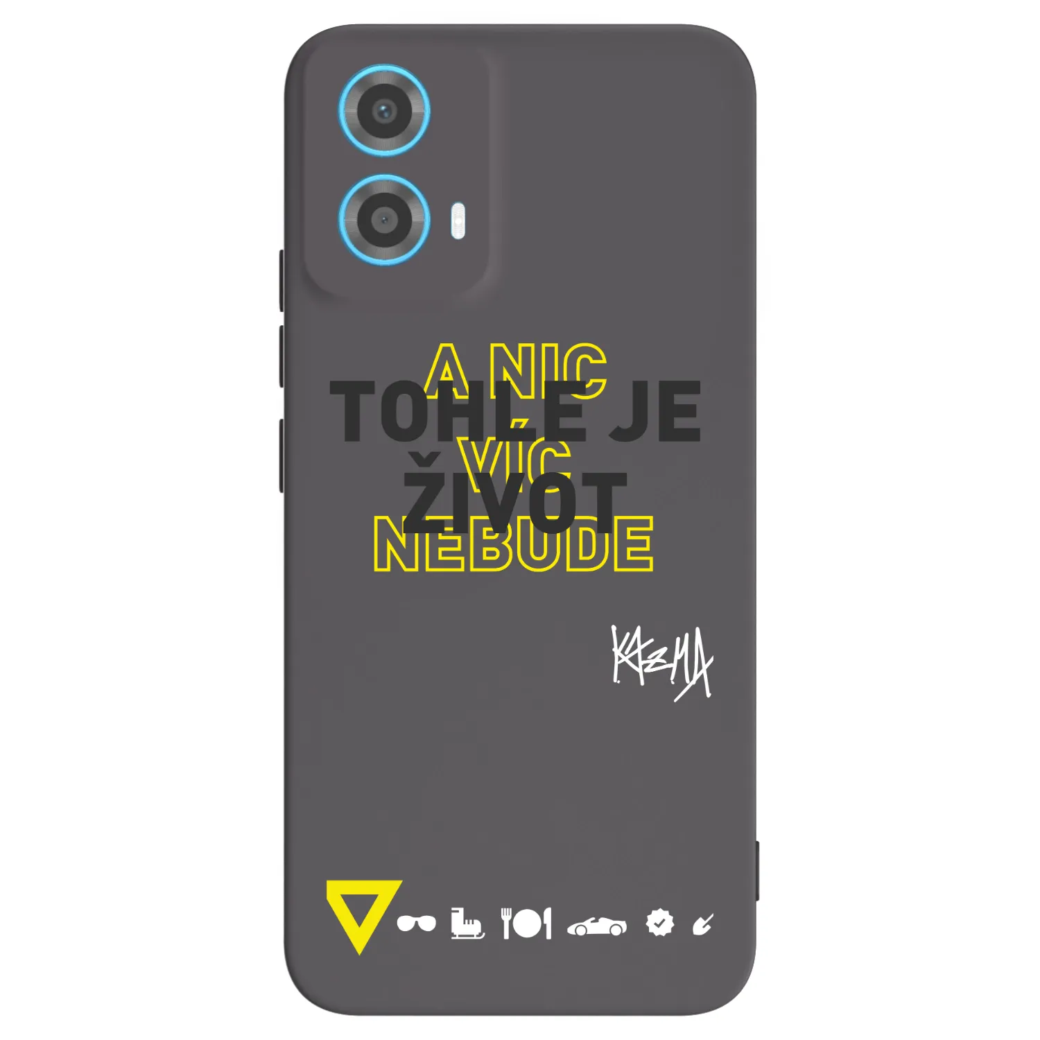 Picasee silikónový čierny obal pre Motorola Moto G34 5G - Kazma - TOHLE JE ŽIVOT A NIC VÍC NEBUDE