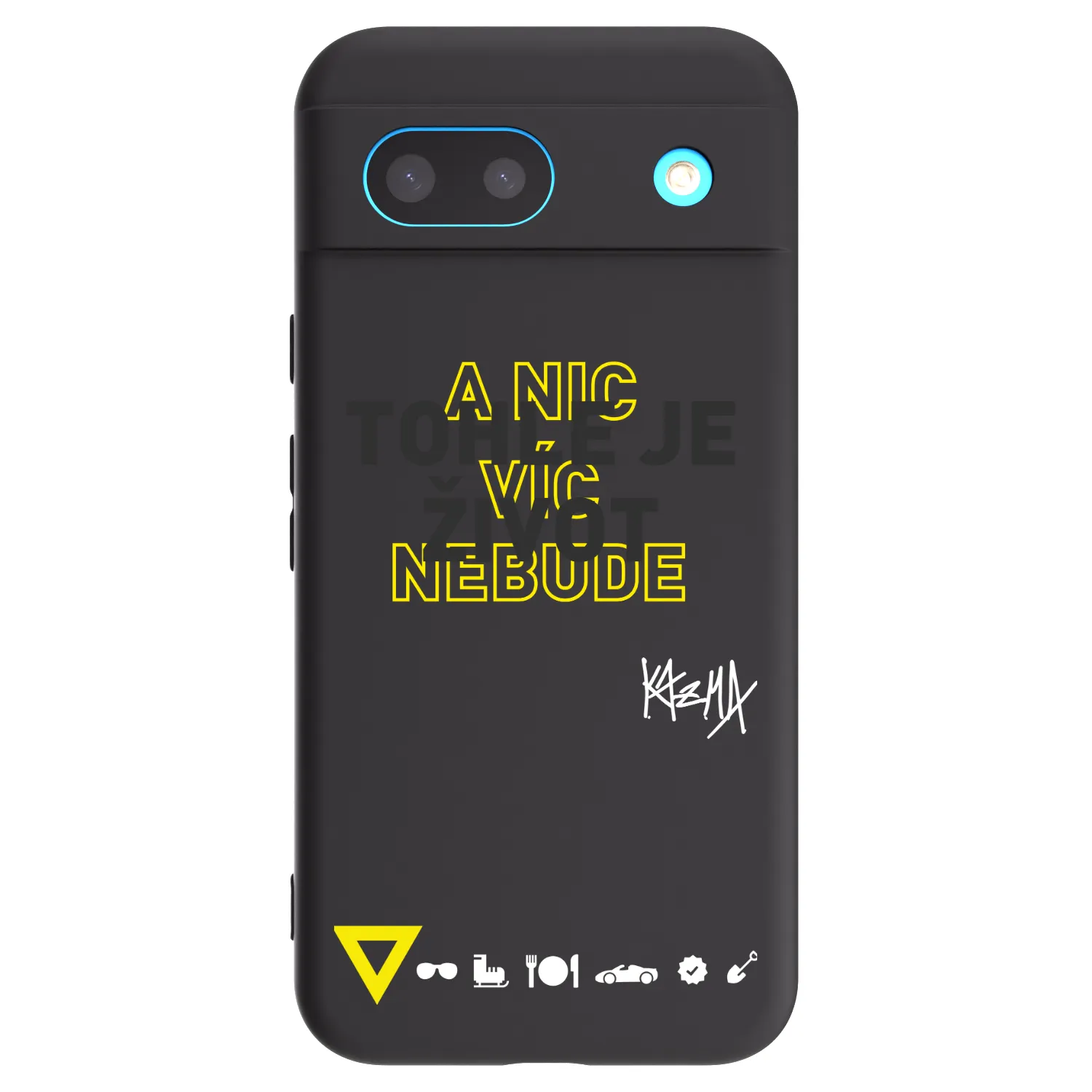 Picasee silikónový čierny obal pre Google Pixel 8a - Kazma - TOHLE JE ŽIVOT A NIC VÍC NEBUDE
