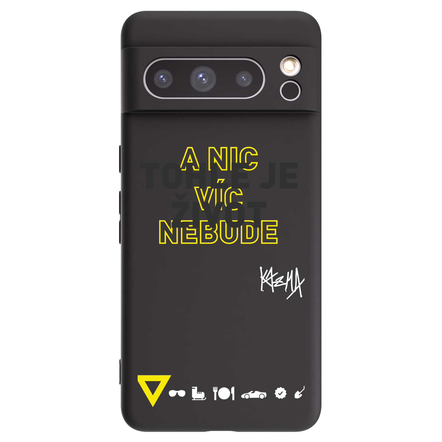 Picasee silikónový čierny obal pre Google Pixel 8 Pro - Kazma - TOHLE JE ŽIVOT A NIC VÍC NEBUDE