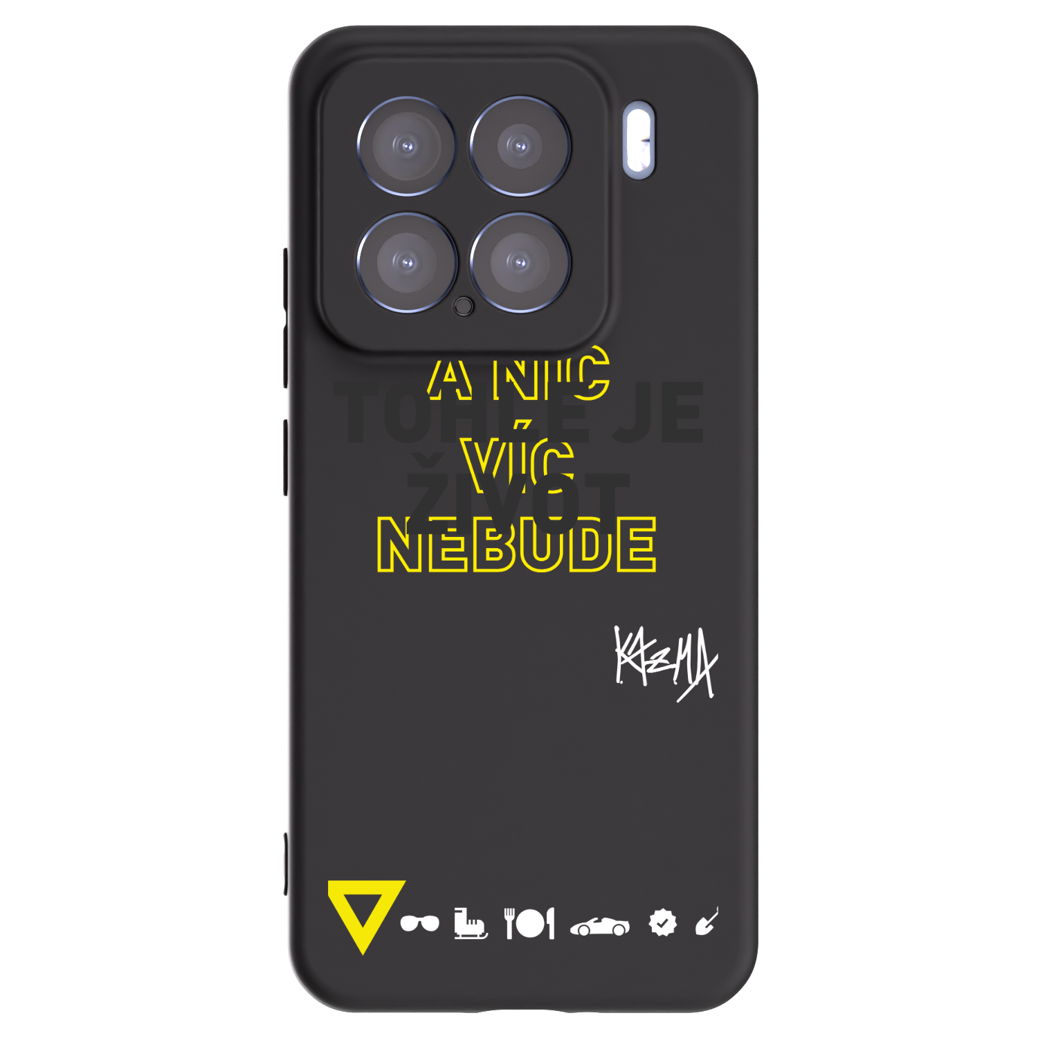 Silikónový čierny obal pre Xiaomi 15 - Kazma - TOHLE JE ŽIVOT A NIC VÍC NEBUDE