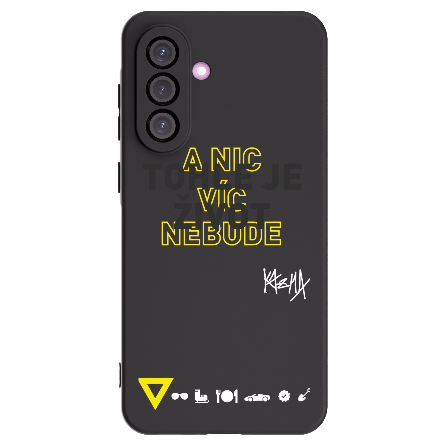 Picasee silikónový čierny obal pre Samsung Galaxy A36 5G - Kazma - TOHLE JE ŽIVOT A NIC VÍC NEBUDE