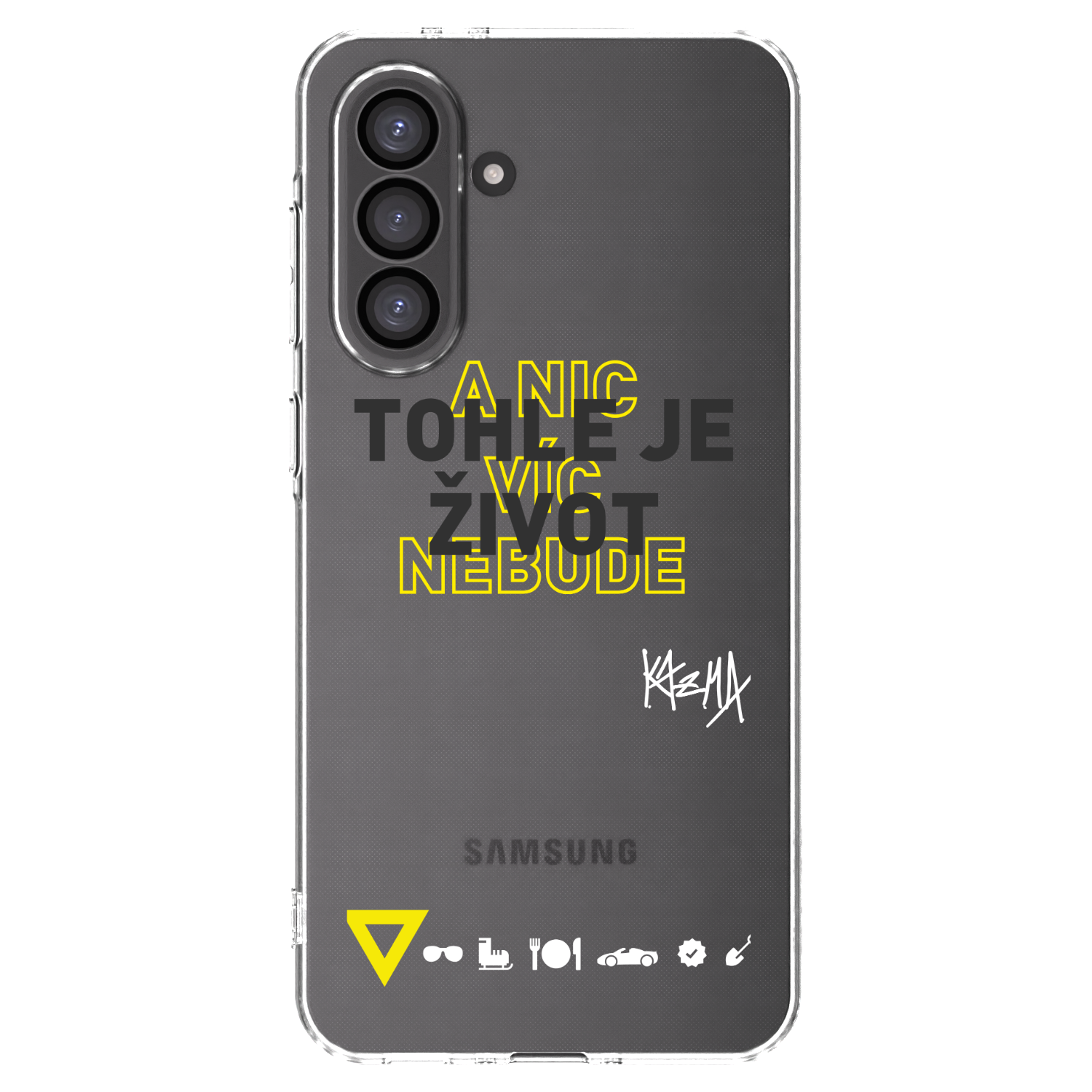 Picasee silikónový prehľadný obal pre Samsung Galaxy A36 5G - Kazma - TOHLE JE ŽIVOT A NIC VÍC NEBUDE