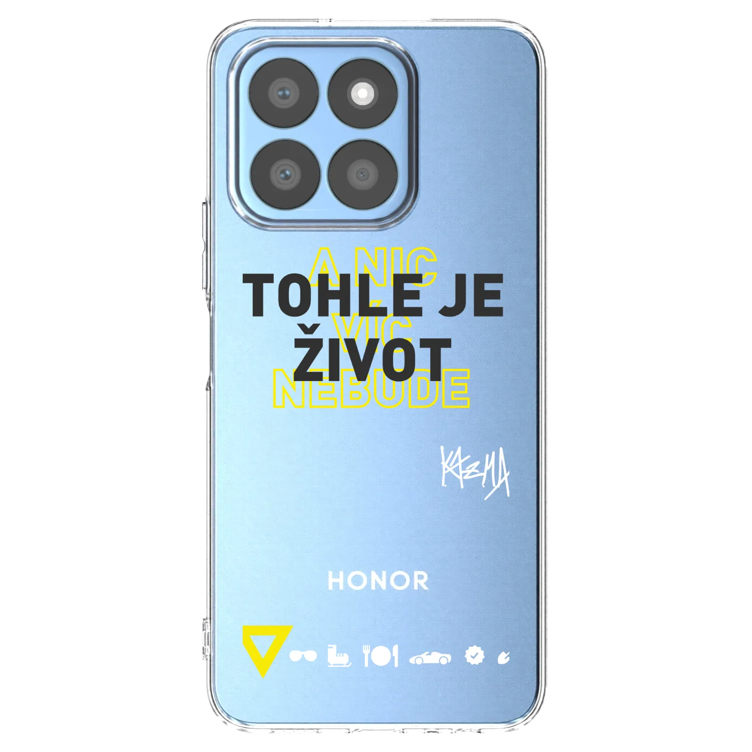 Picasee silikónový prehľadný obal pre Honor X8c - Kazma - TOHLE JE ŽIVOT A NIC VÍC NEBUDE