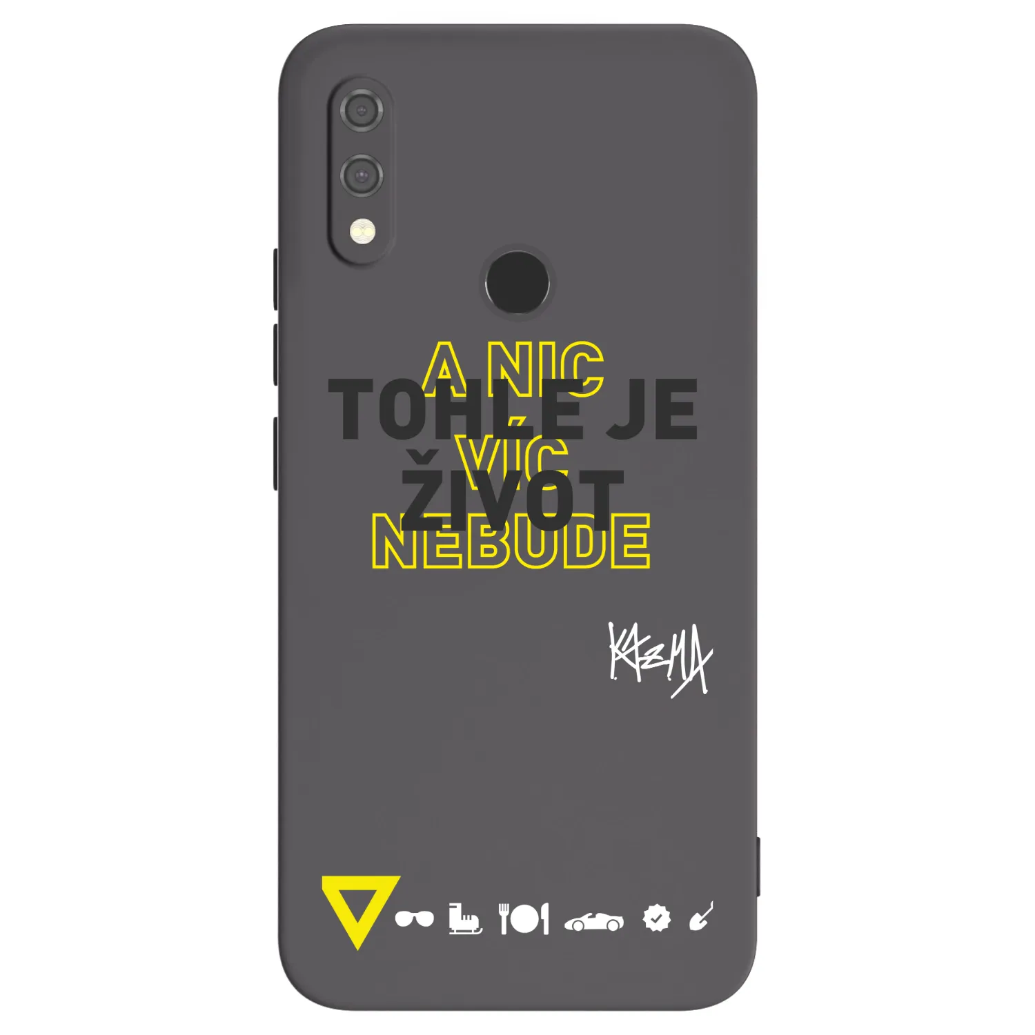 Picasee silikónový čierny obal pre Xiaomi Redmi Note 7 - Kazma - TOHLE JE ŽIVOT A NIC VÍC NEBUDE