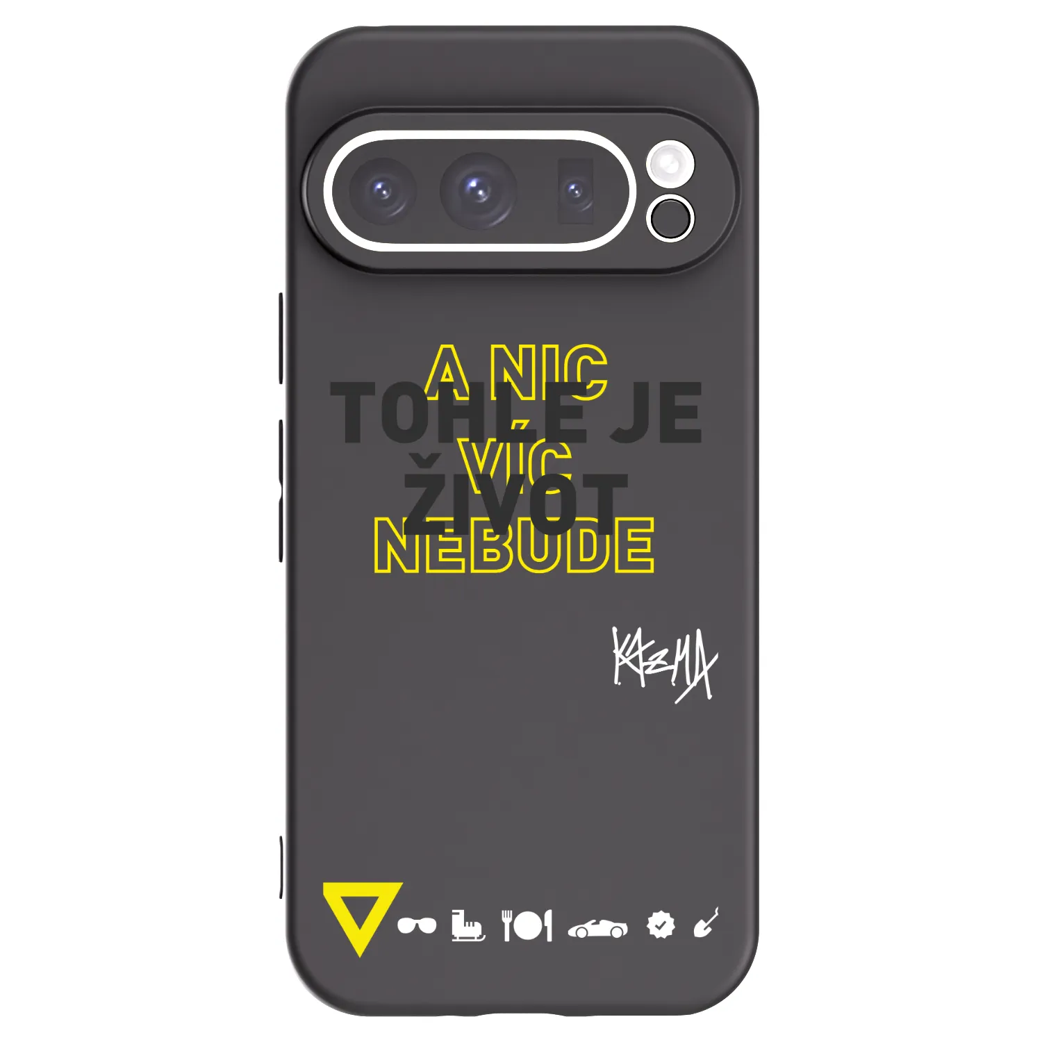 Picasee silikónový čierny obal pre Google Pixel 9 Pro - Kazma - TOHLE JE ŽIVOT A NIC VÍC NEBUDE
