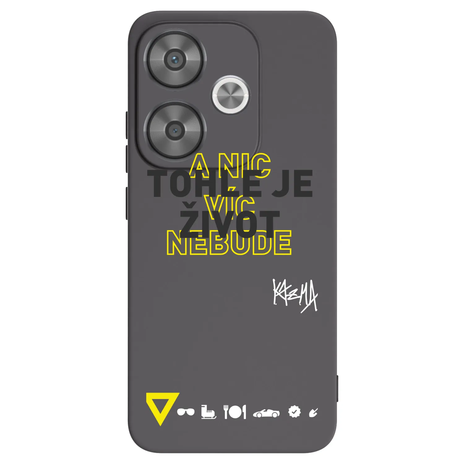 Picasee silikónový čierny obal pre Xiaomi Poco F6 - Kazma - TOHLE JE ŽIVOT A NIC VÍC NEBUDE